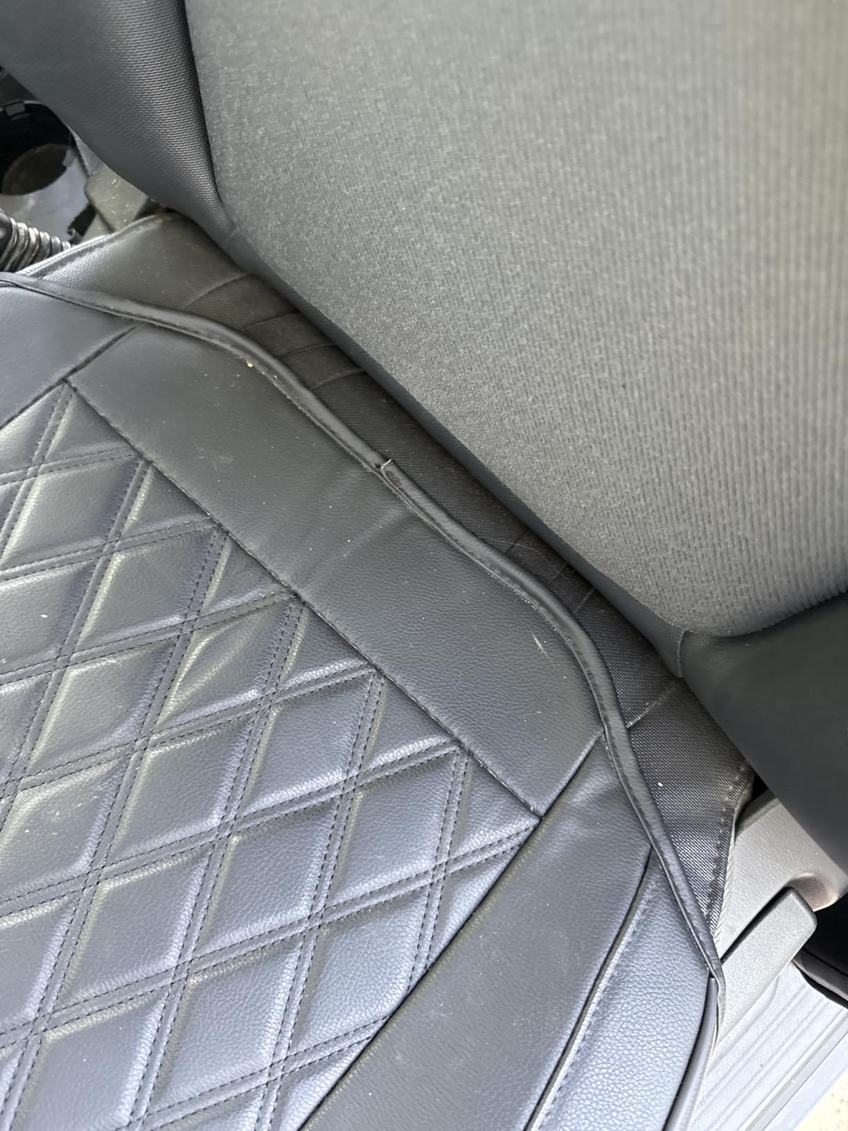 BEITK 2 Pack Leather Front Car Seat Bottom Covers Black customer photo 1