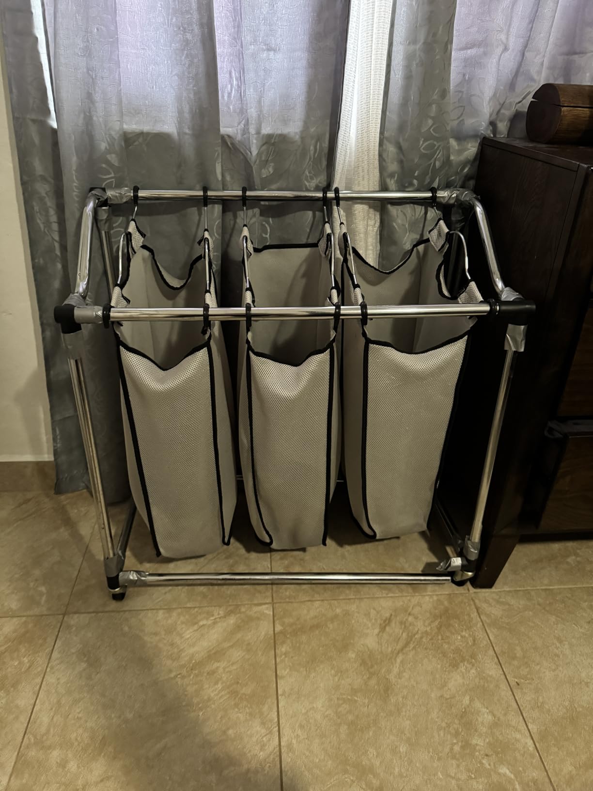 ROMOON Laundry Sorter Hamper 3 Section, Divided Laundry Basket Organizer customer photo 1