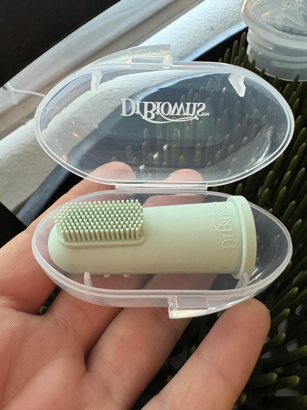 Dr. Brown's Silicone Finger Toothbrush, Gray and Green, 2-Pack customer photo 1
