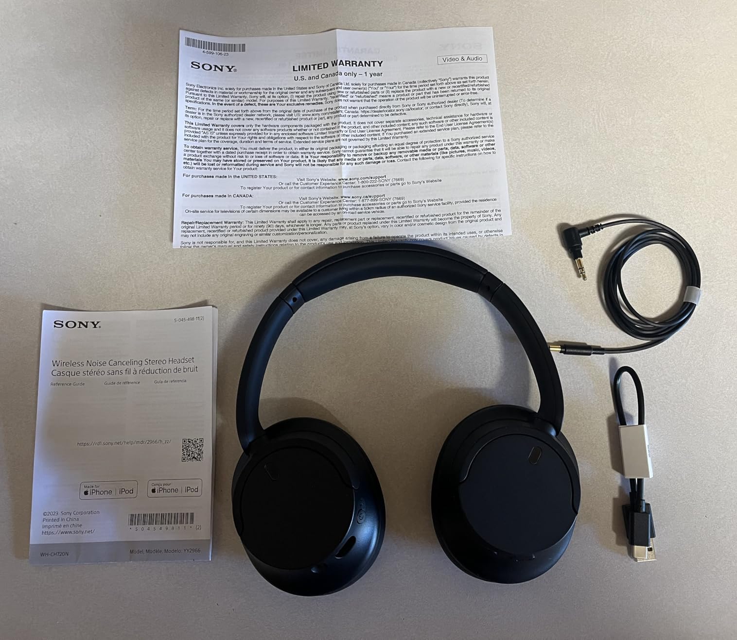 Sony WH-CH720N Wireless Noise Cancelling Over-Ear Headphones, White customer photo 2