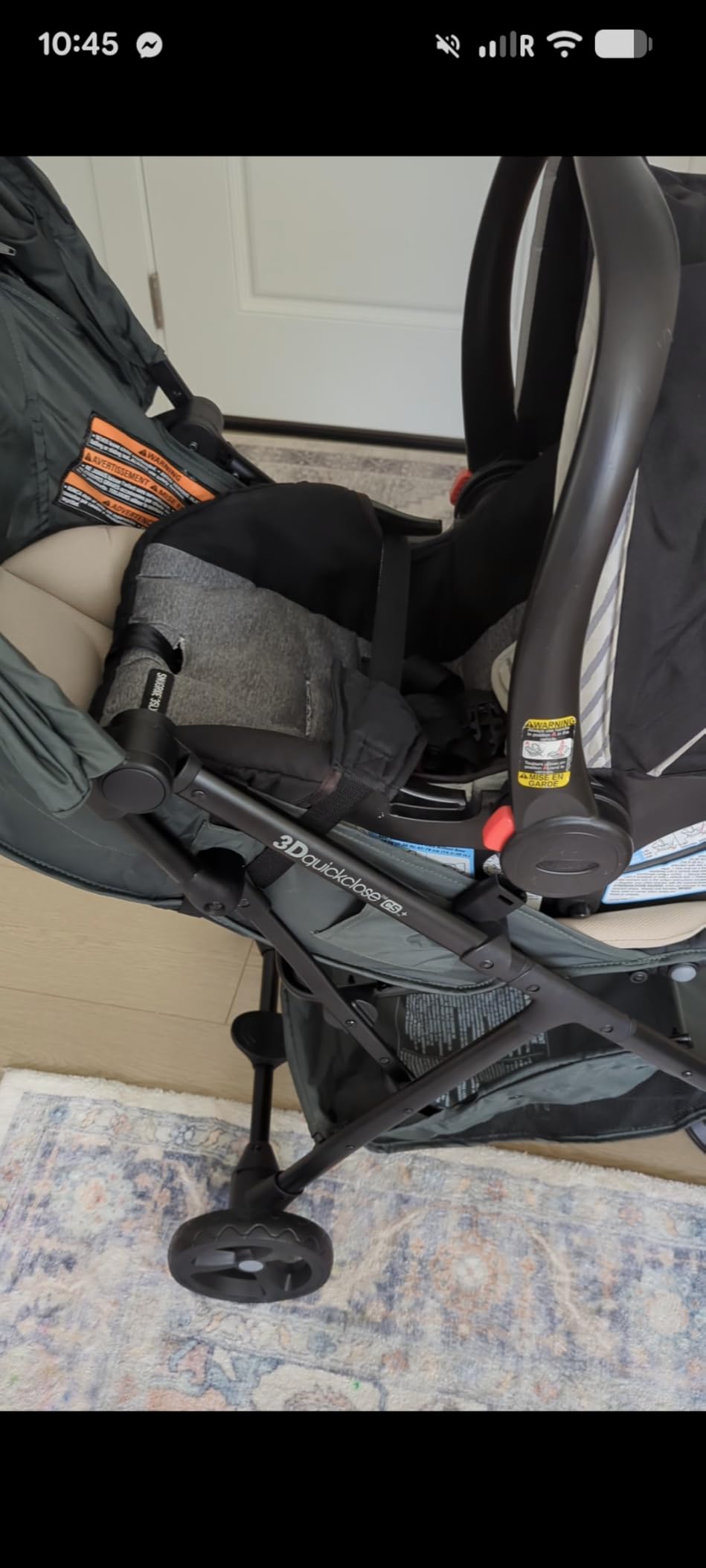 Ingenuity 3Dquickclose CS+ Compact Fold Stroller – Lightweight Stroller with Oversized Canopy, Extra-Large Storage and Compact Fold, Gray customer photo 1