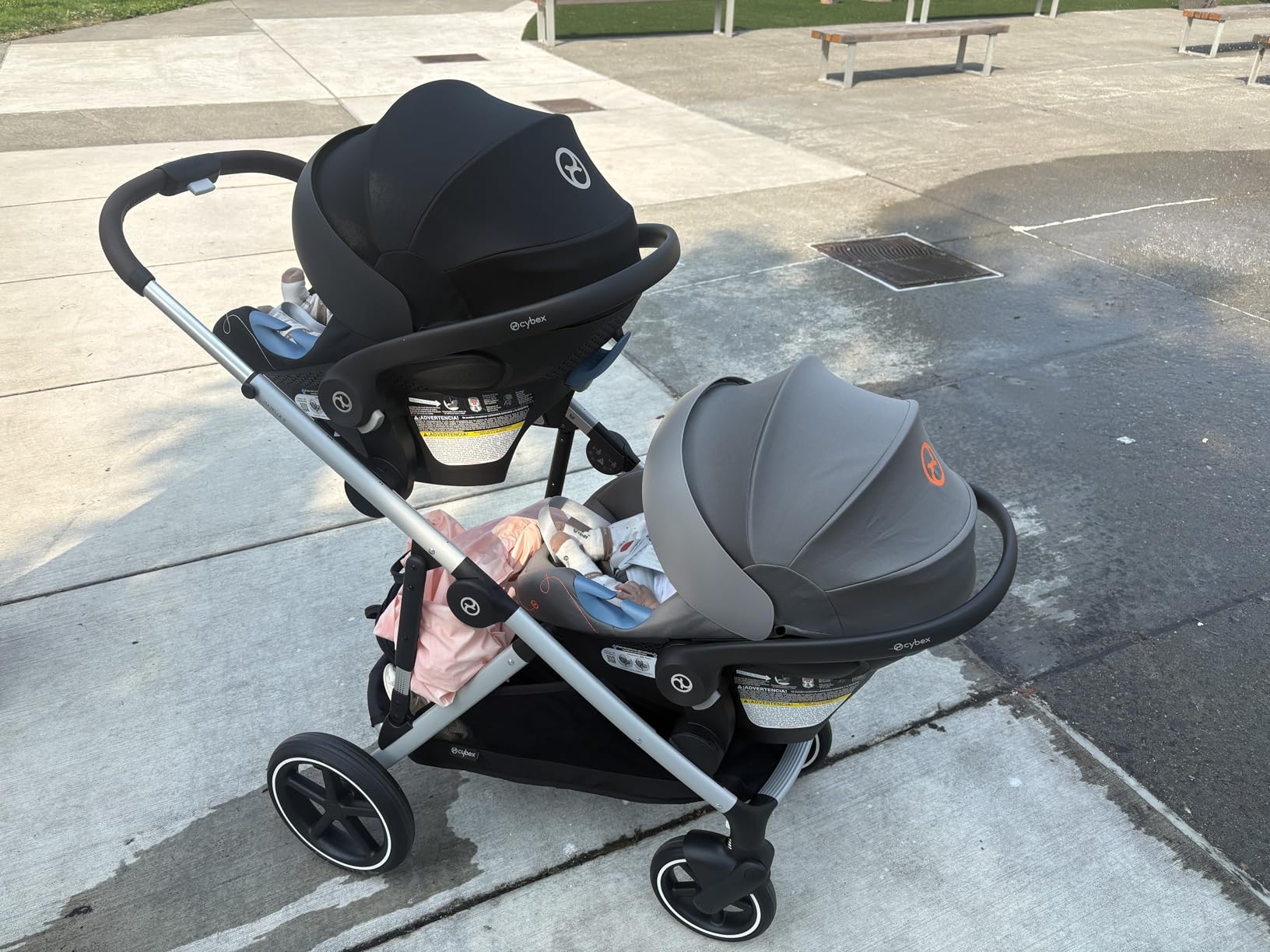 Cybex Gazelle S All-in-One Toddler and Baby Stroller with Over 20 Modular Configurations, Ergonomic Near-Flat Recline, Shopper Basket, and Compact Fold, Moon Black, Silver Frame customer photo 1