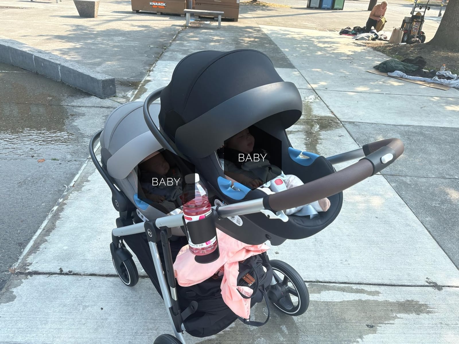 Cybex Gazelle S Stroller Modular Double for Infant and Toddler Includes Detachable Shopping Basket Over 20+ Configurations Folds Flat Easy Storage, Sky Blue, 1.0 Count, 5.0 liters, 28.4 pounds customer photo 2
