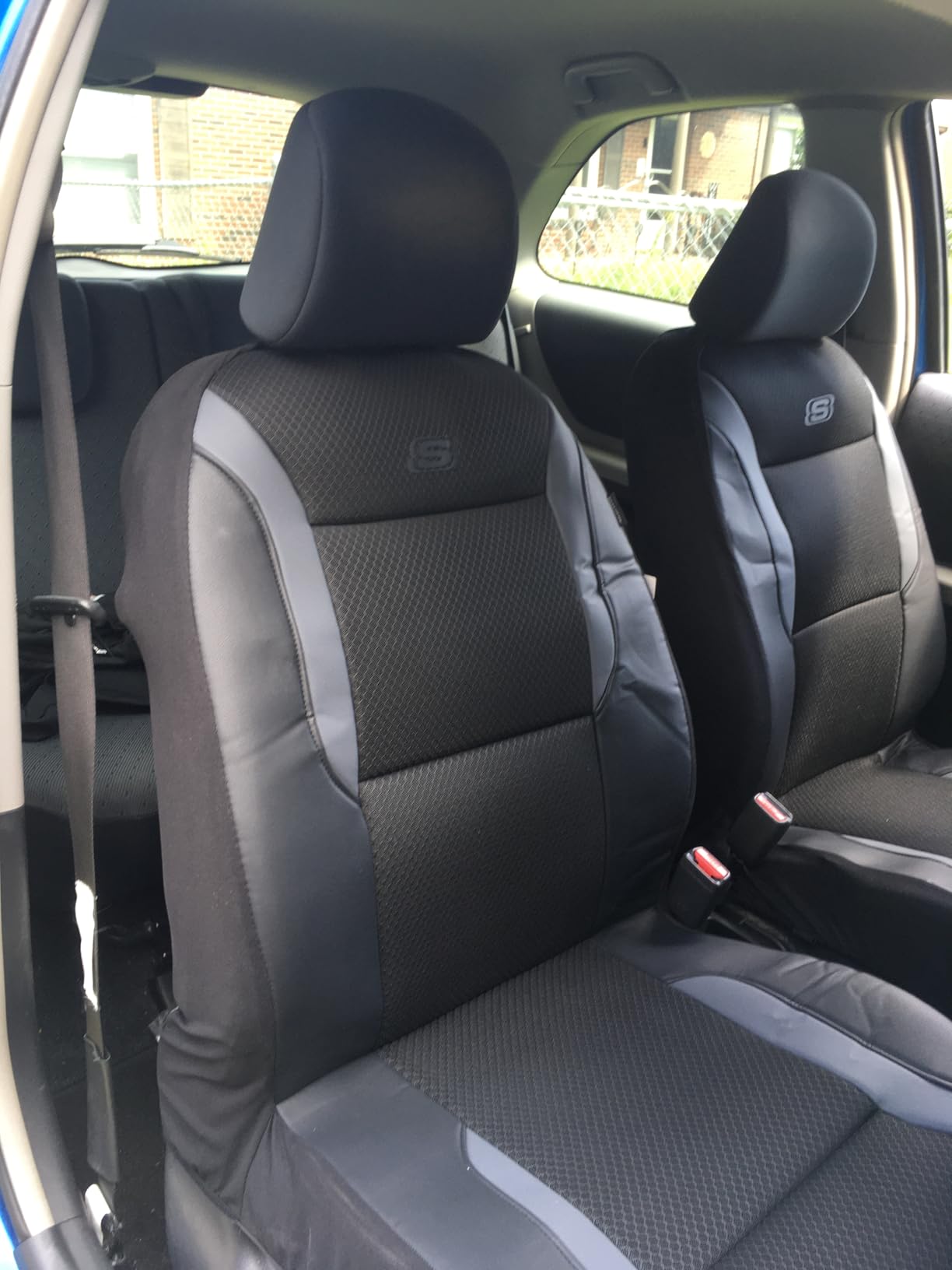 Skechers Memory Foam Car Seat Covers, Air Cool Mesh Thick Seat Covers,Car Seat Covers Front Seats Airbag Compatible, Automotive Comfort & Protection for Most Cars, Vans,Trucks, SUVs,Blue customer photo 2