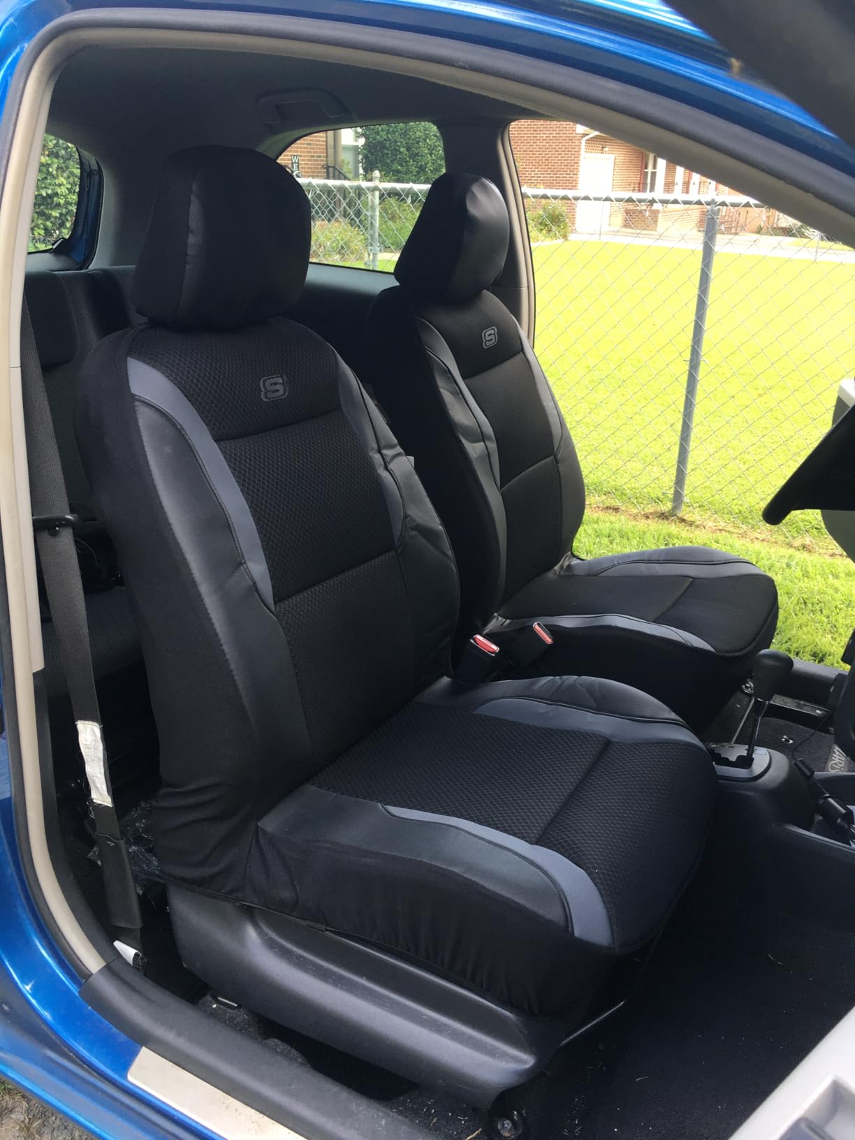 Skechers Memory Foam Seat Covers, Air Cool Mesh Thick Car Seat Covers, Car Seat Covers Front Seats Airbag Compatible, Universal Automotive Comfort for Most Cars, Vans, Trucks, SUV,Black customer photo 1