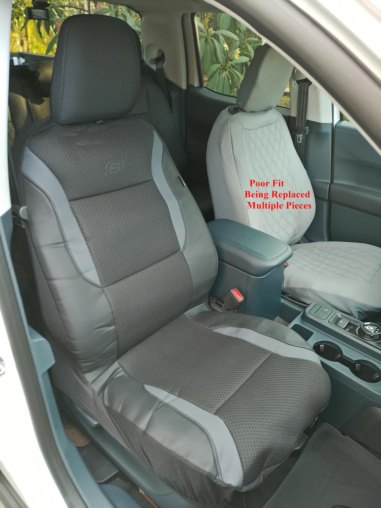Skechers Memory Foam Car Seat Covers, Air Cool Mesh Thick Seat Covers, Gray Two Front Car Seat Protector, Airbag Compatible, Automotive Comfort & Protection for Most Cars, Van,Trucks, SUV,Grey customer photo 2