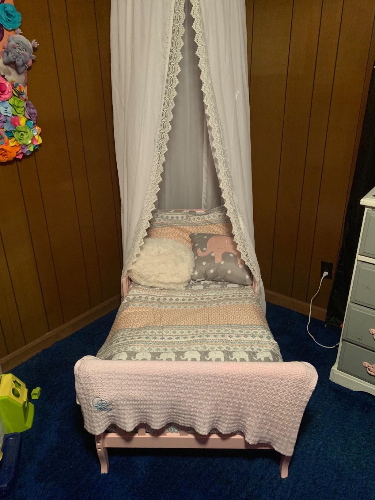 Dream On Me Holland Toddler Bed, Low-to-Floor Platform, White customer photo 1