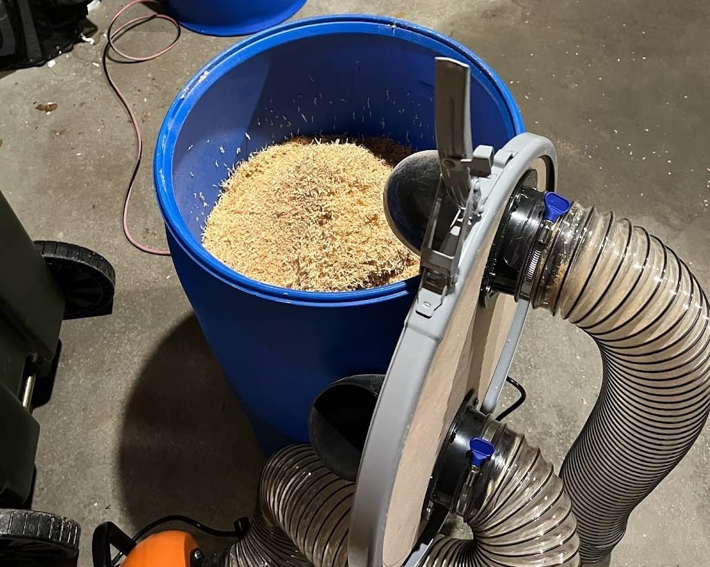POWERTEC 70293V Cyclone Dust Collector and Separator Kit w/Clear 6 Gallon Dust Bucket, Hoses, Reducers, Couplers and Hose Clamps customer photo 1