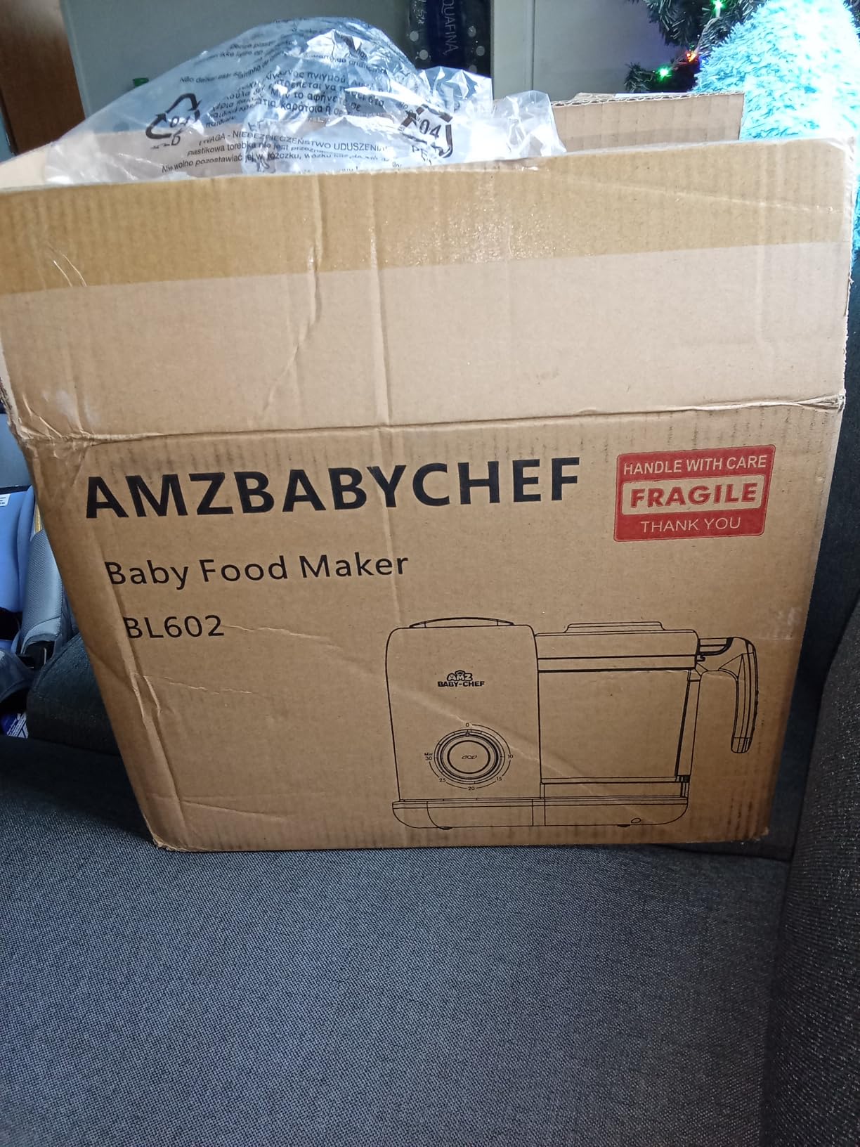 AMZBabyChef Baby Food Maker Blender: 4-in-1 Steamer and Puree Processor | All-in-One, for Fresh Baby Food, Starting Solids, 6+ Months, BPA-Free, Tritan Material, Baby Shower Gifts, White customer photo 2