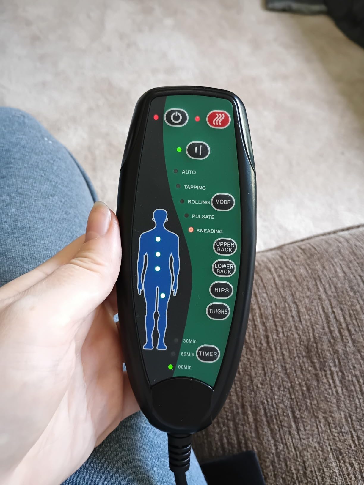 Snailax Vibration Back Massager with Heat, 8 Motors Massage Chair Pad customer photo 2