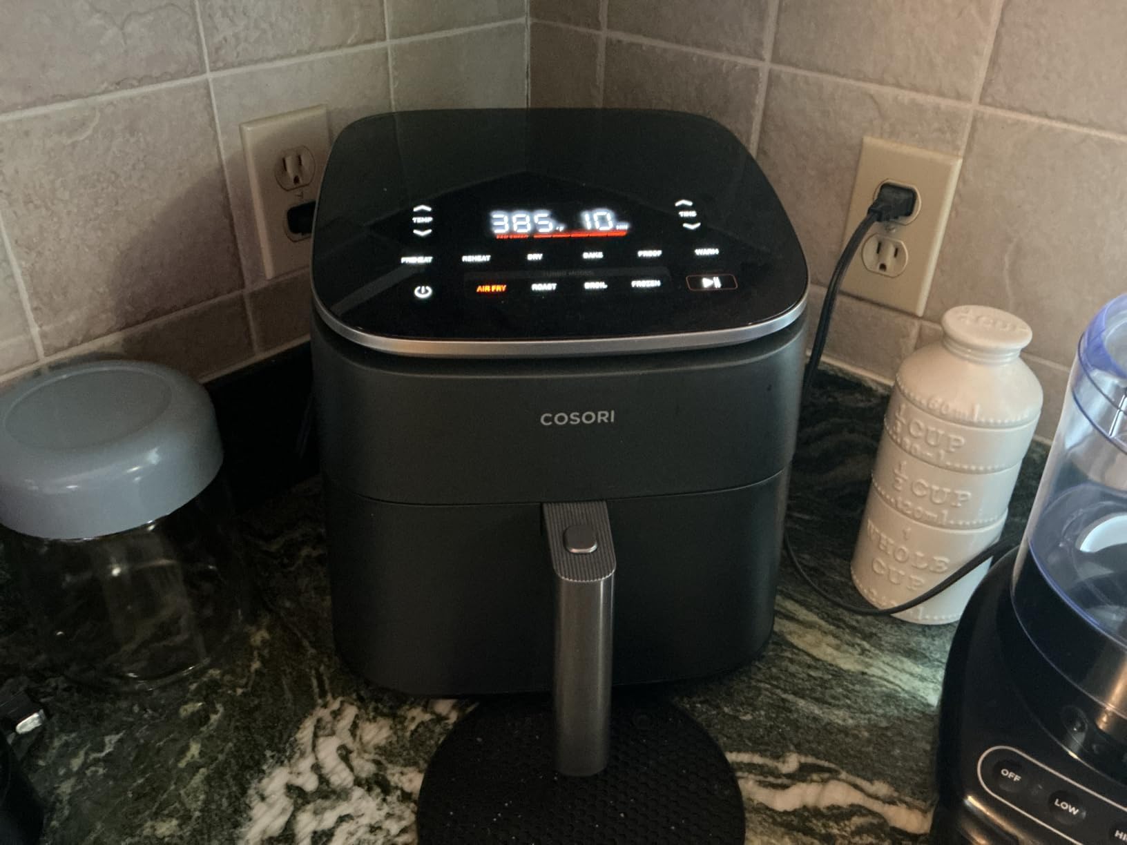 Cosori TurboBlaze Air Fryer, 9-in-1, 6 Qt, PFAS-Free Ceramic Coating | 90°–450°F, 5 Level Fan Speeds, 9 in 1 Air Fry, Roast, Bake, Broil, Dry, Frozen, Proof, Reheat, Keep Warm, Safety lock, 1725W customer photo 2