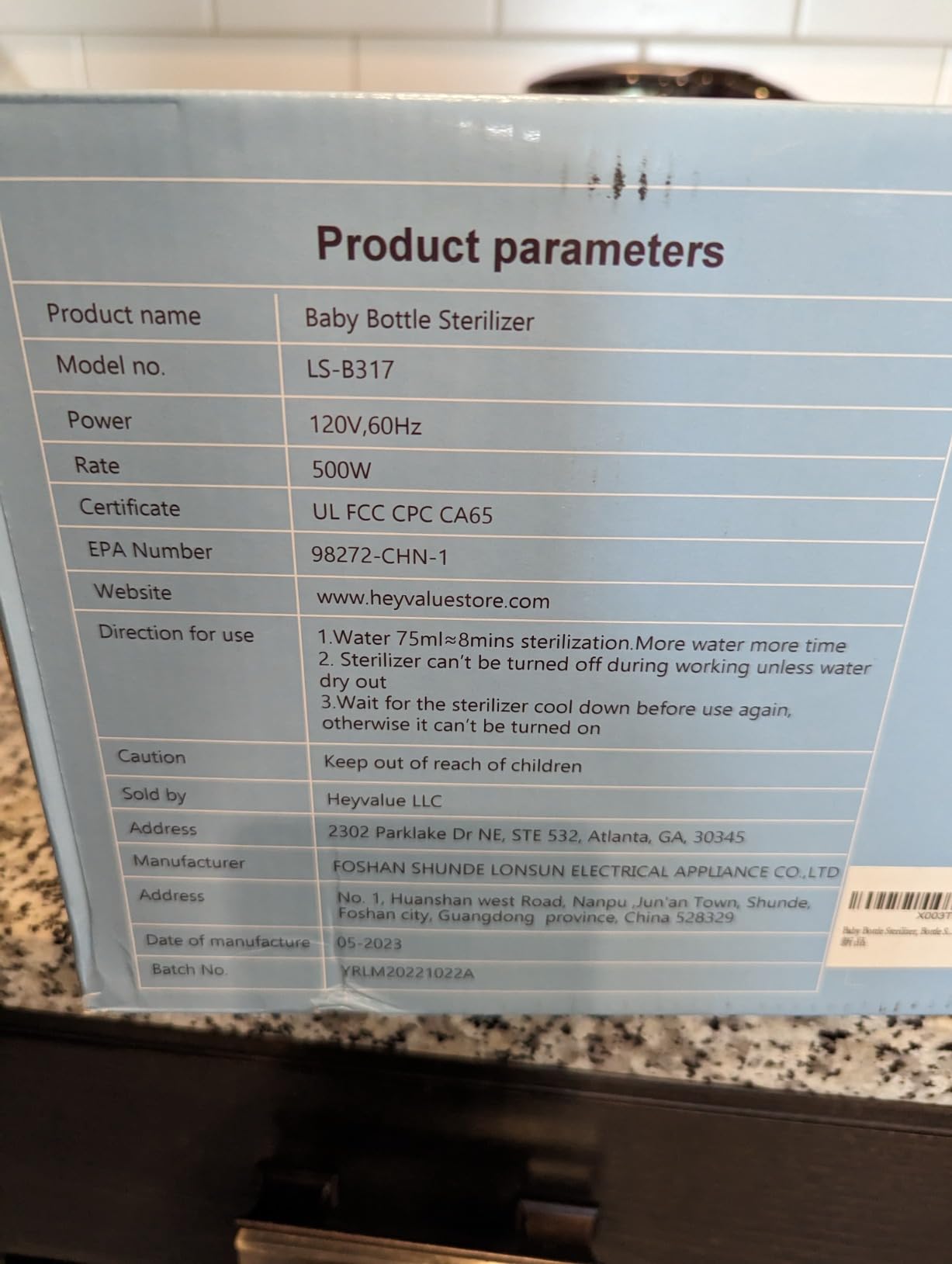 HEYVALUE Smart-Steam Bottle Sterilizer for Baby Bottles & Breast Pump Parts customer photo 1