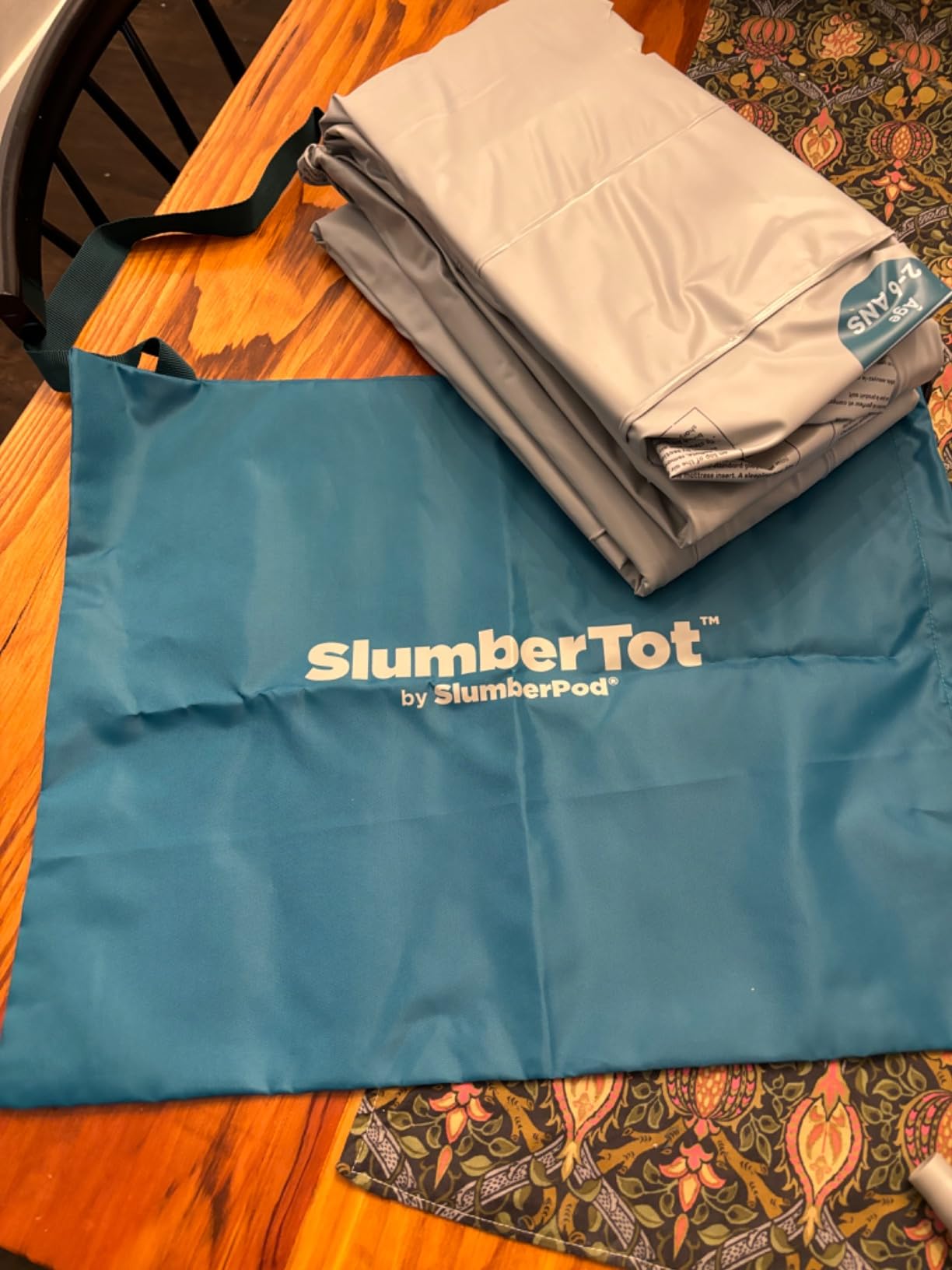 SlumberPod SlumberTot Inflatable Toddler Travel Bed - Portable Kids Air Mattress with Safety Bumpers - Perfectly Sized Ideal for Travel or Home Use - Includes Electric Pump customer photo 1