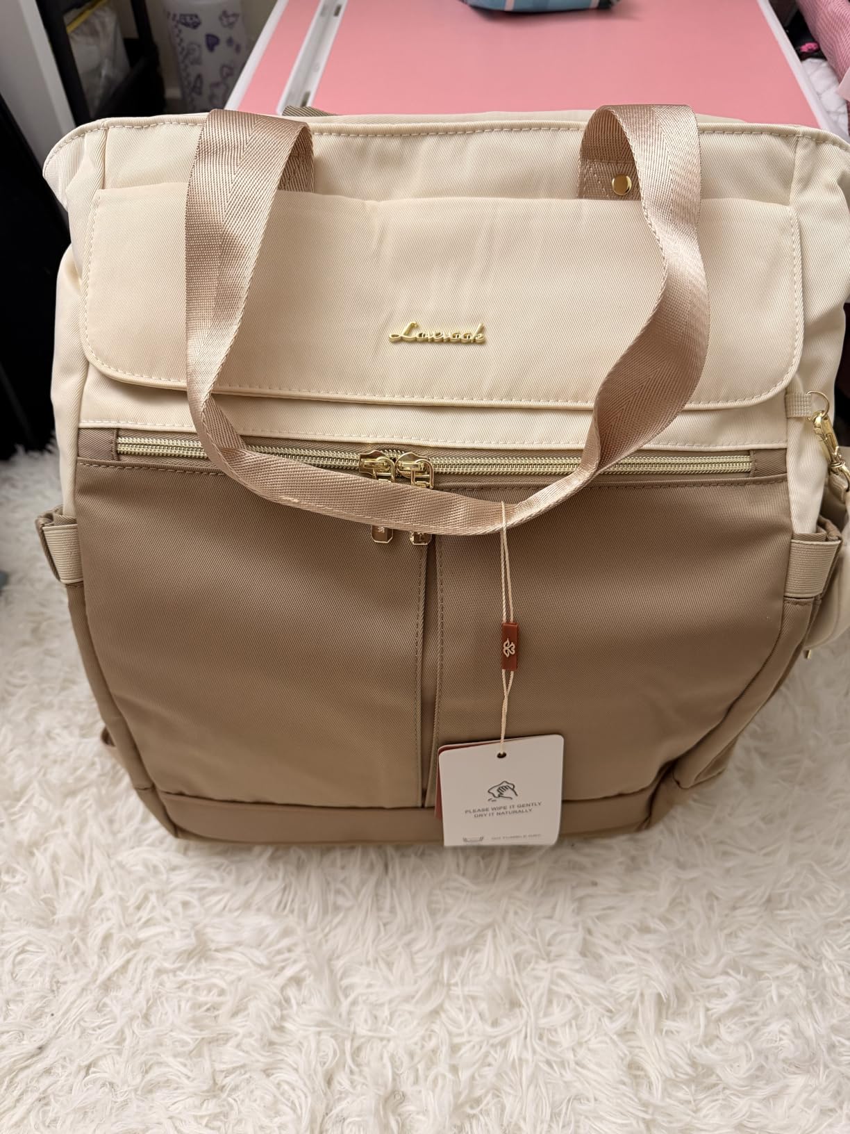 LOVEVOOK Diaper Bag Backpack,Tote Bag with Insulated Pockets Changing Pad customer photo 1
