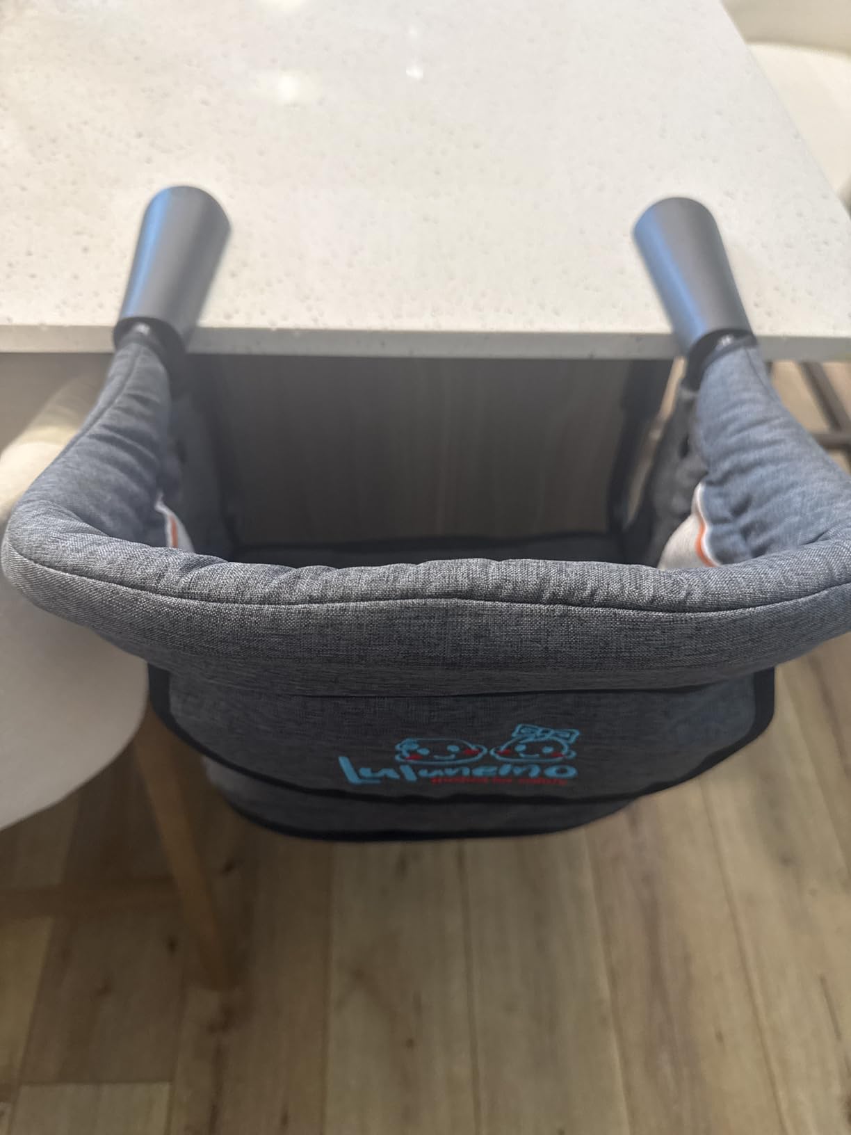 Hook-On High Chairs - Portable & Foldable for Babies 6-36 Months, Family & Travel Use with Carry Bag (Grey) customer photo 1