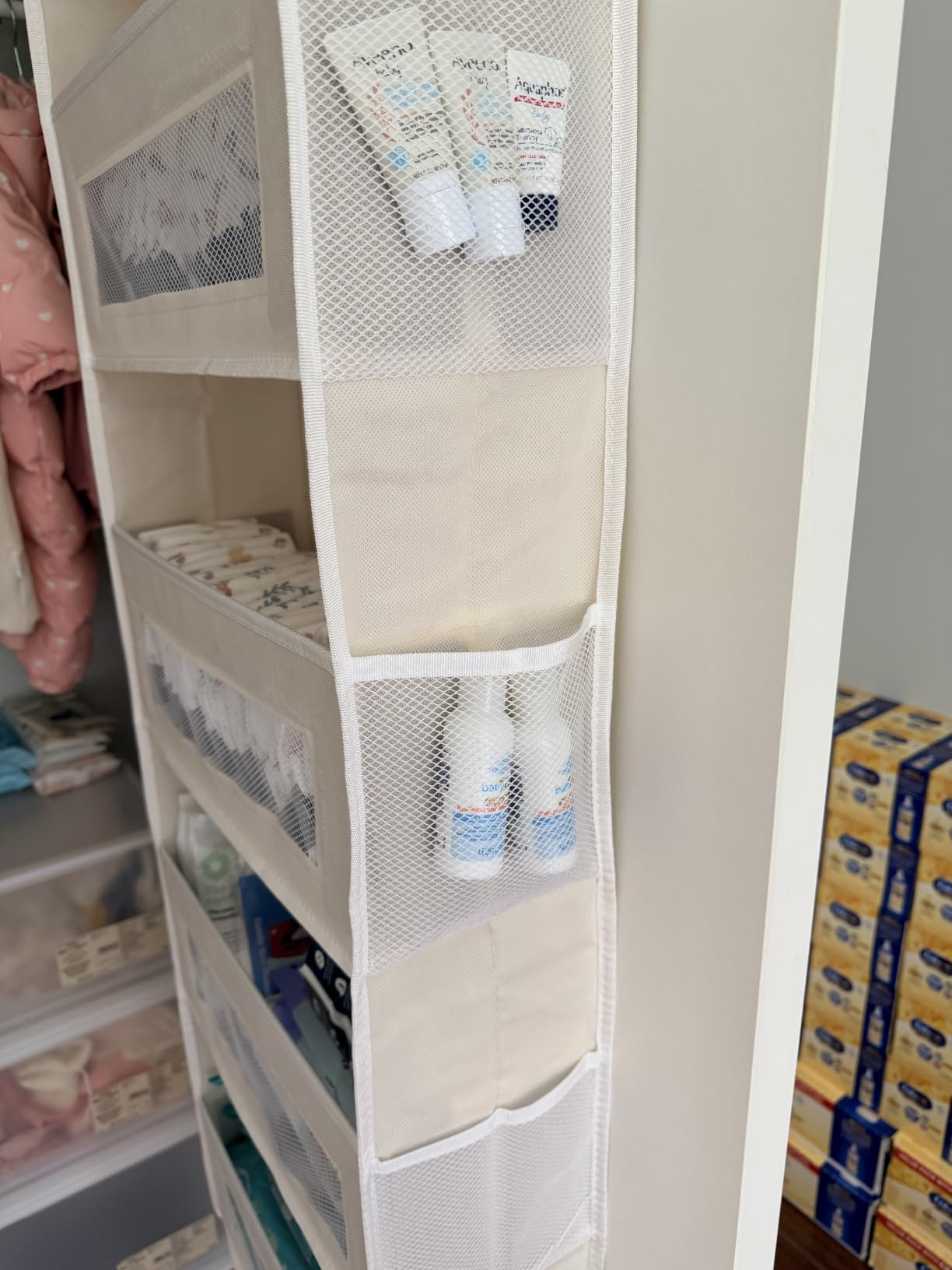 JARLINK Over the Door Organizer for Bedroom, Pantry, Bathroom, 5 Shelf Grey customer photo 1