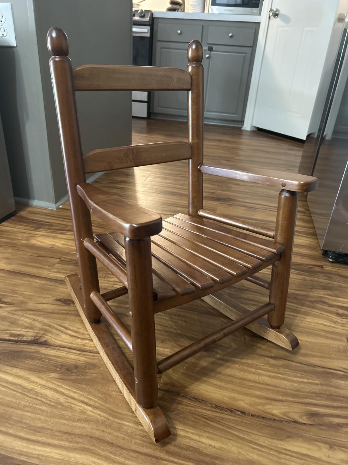 GnL Recsports Child's Wood Porch Rocker - Perfect for Indoor or Outdoor All Weather Rocker for Garden, Lawn, Balcony, Backyard and Patio Use - Suitable for 3-7 Years Old (Black) customer photo 2