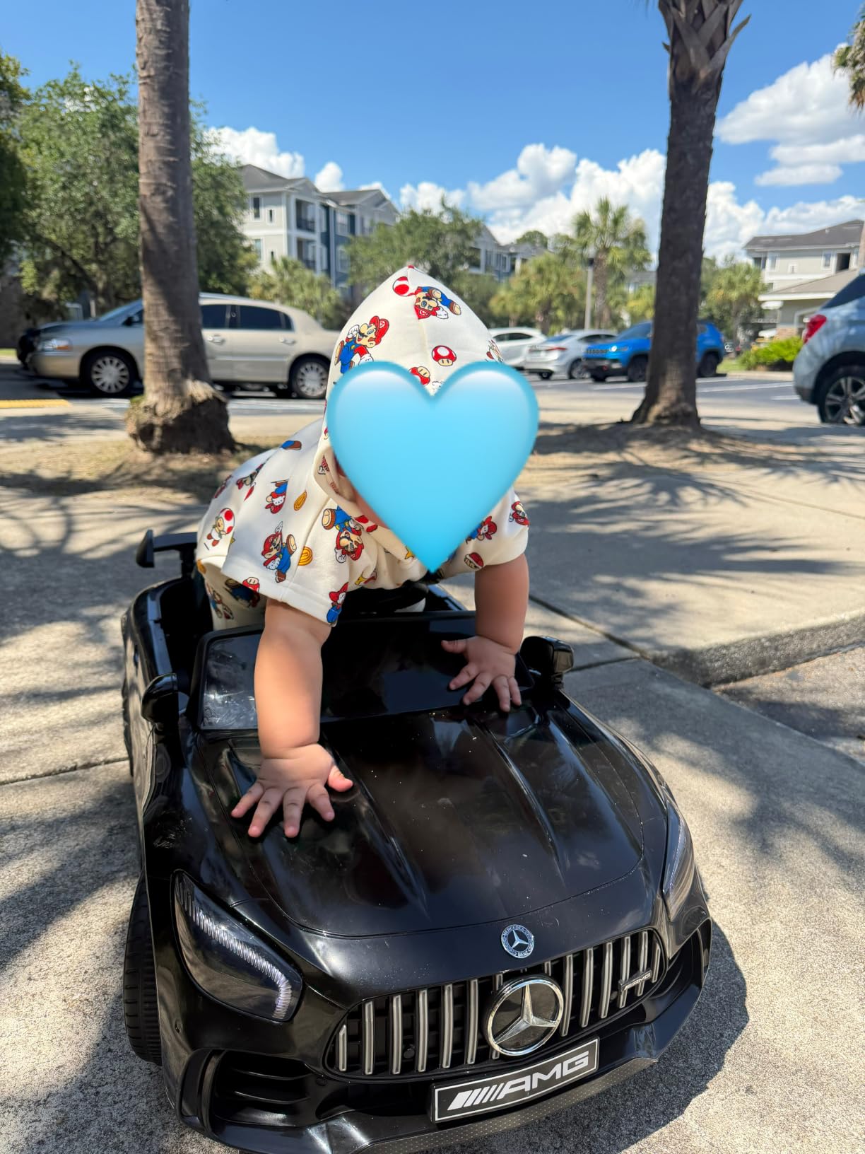 Winado 12V Licensed Mercedes Benz AMG GTR Kids Ride on Electric Car, Black | Electric Vehicle w/Parent Remote, Bluetooth, Wider Seat, LED Lights, Openable Doors, Smooth Start, 3 Speeds customer photo 1