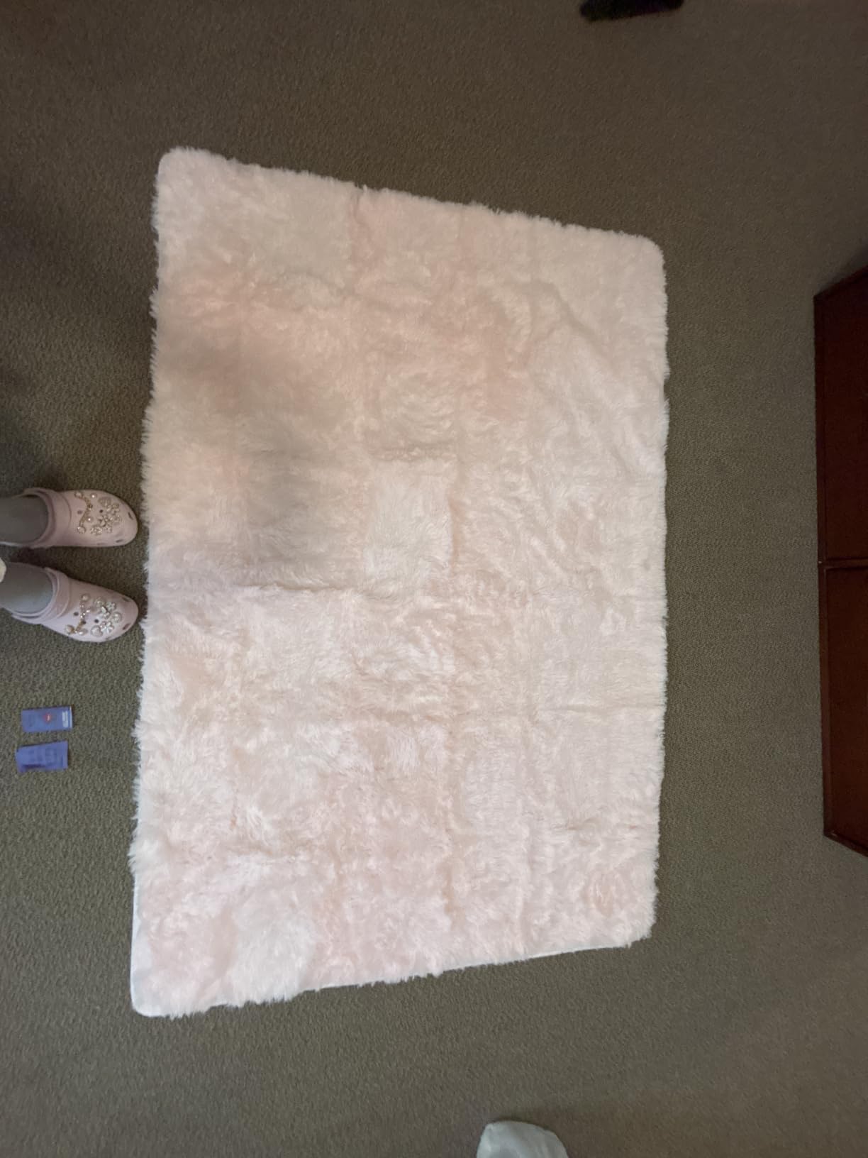 Fluffy Grey Rug for Bedroom 4x6, Modern Area Rugs for Kids Room Living Room customer photo 1