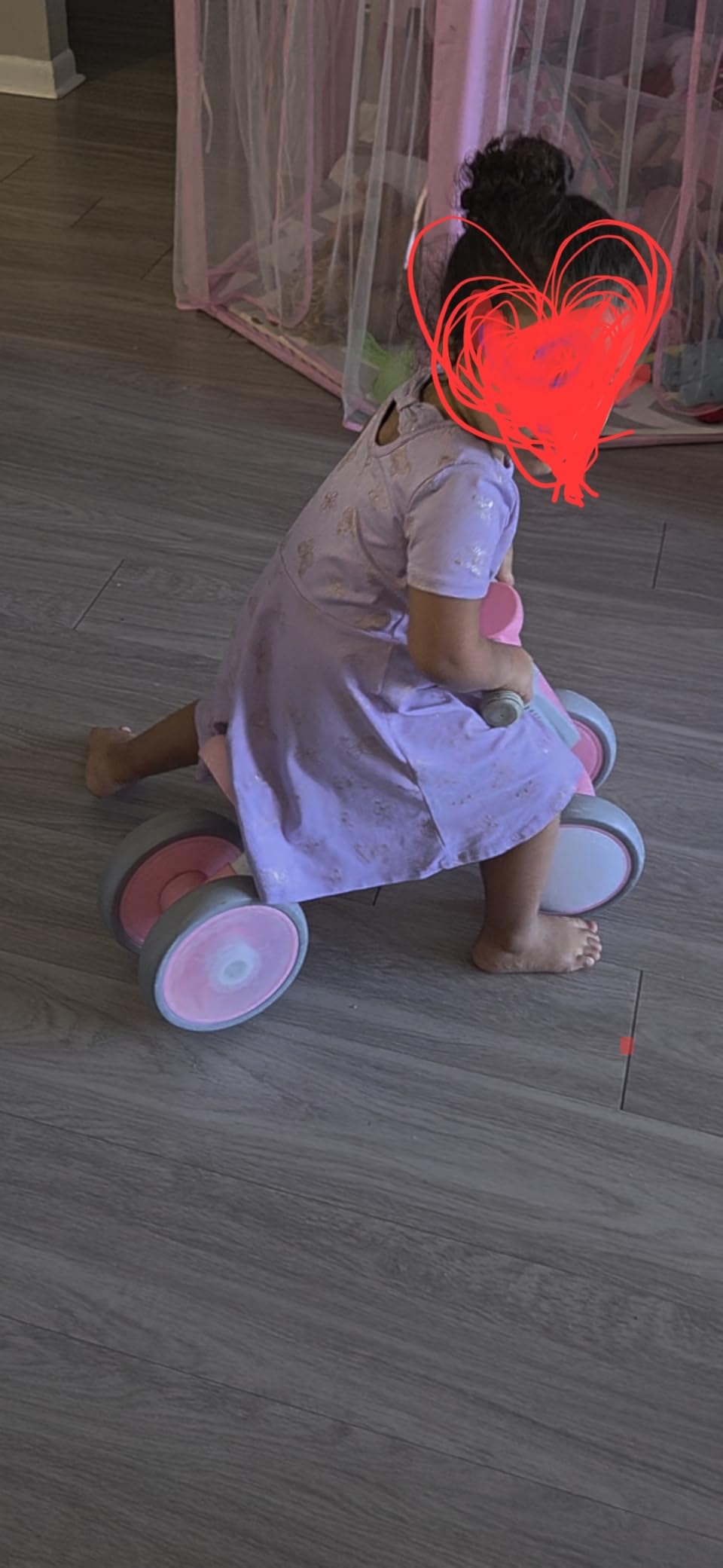Colorful Lighting Baby Balance Bike Toys for 1 Year Old Boy Gifts, 10-36 Month Toddler Balance Bike, No Pedal 4 Silence Wheels & Soft Seat First Bike, One Year Old Boy Birthday Gift. customer photo 1