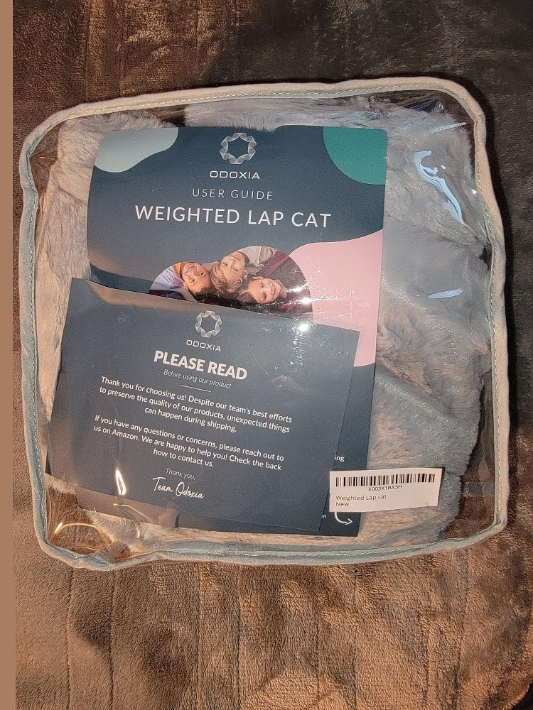 ODOXIA Weighted Lap Pad for Kids 5Lbs | Calming & Comforting | Cat Animal | Sensory Product | Blanket for Special Needs | Carrying Bag Included customer photo 1