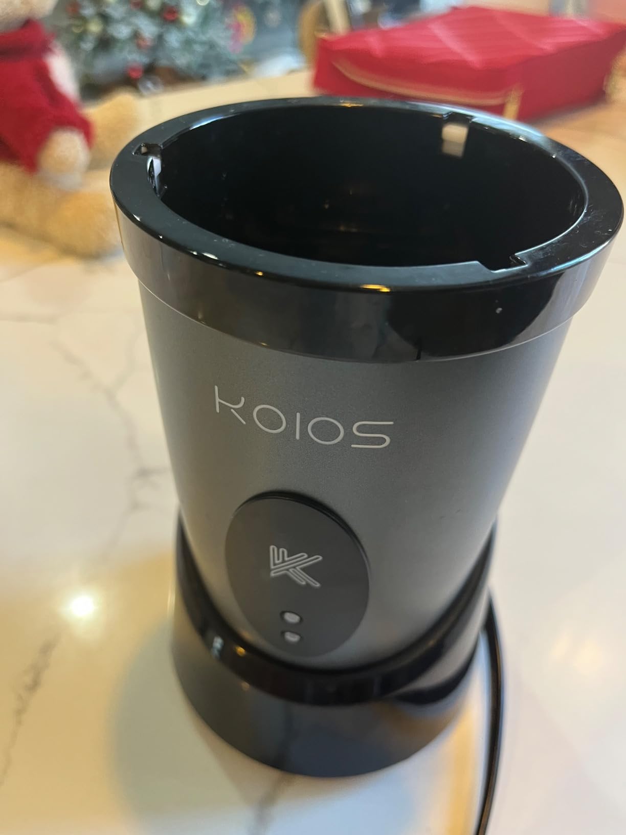 KOIOS Smoothie Blender Kitchen, 900W Personal Blenders with 3 To-Go Cups | (2) 23oz & 16oz Cups, Blend Smoothies Shakes Juices Frozen Drinks, Dishwasher Safe Part, Twist-Lock, 14Pcs, Recipe, Grey Blue customer photo 2