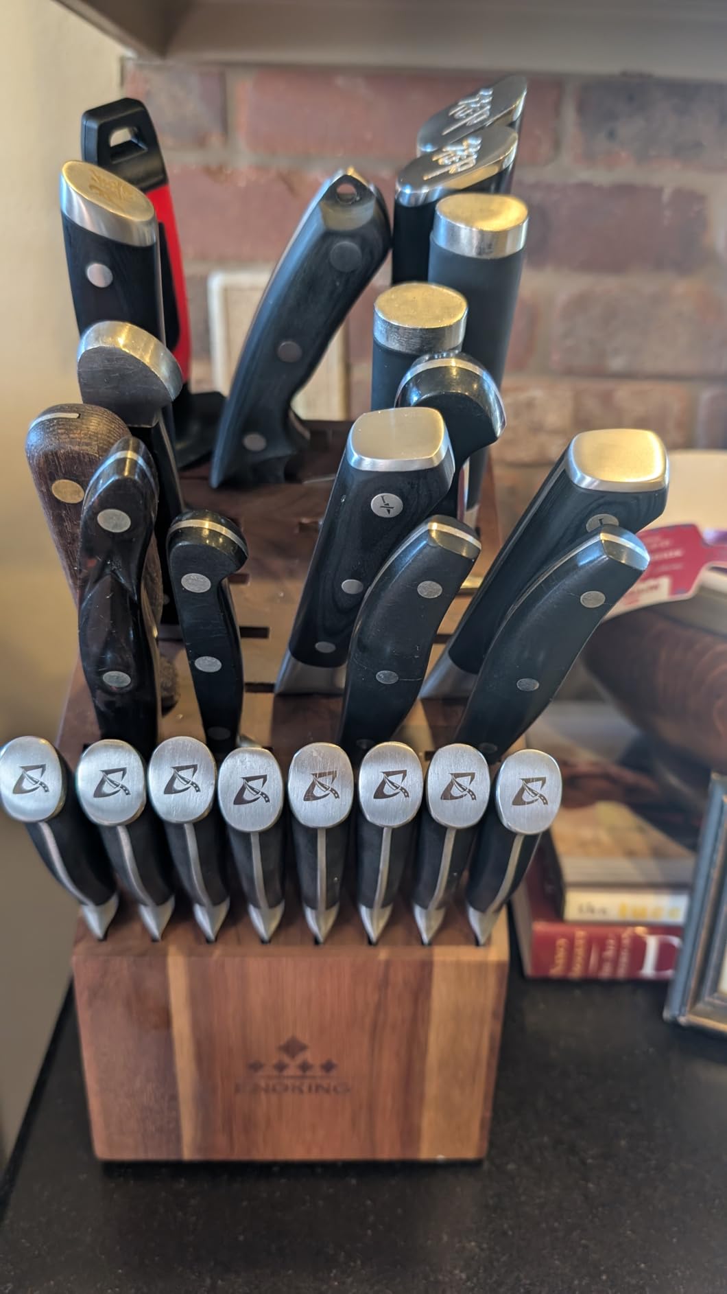 ENOKING Knife Block without Knives, 25 Slots Large Knife Holder customer photo 1