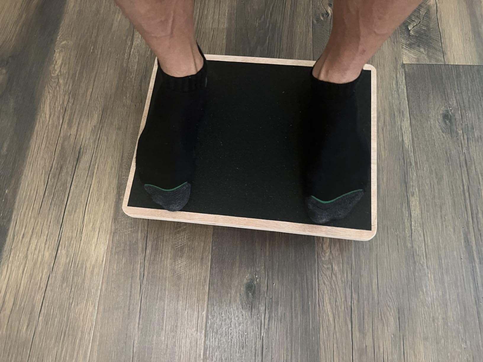Wooden Wobble Board for Adults - Anti-Slip Balance Board for Stand-Desk Core Strength Therapy customer photo 2