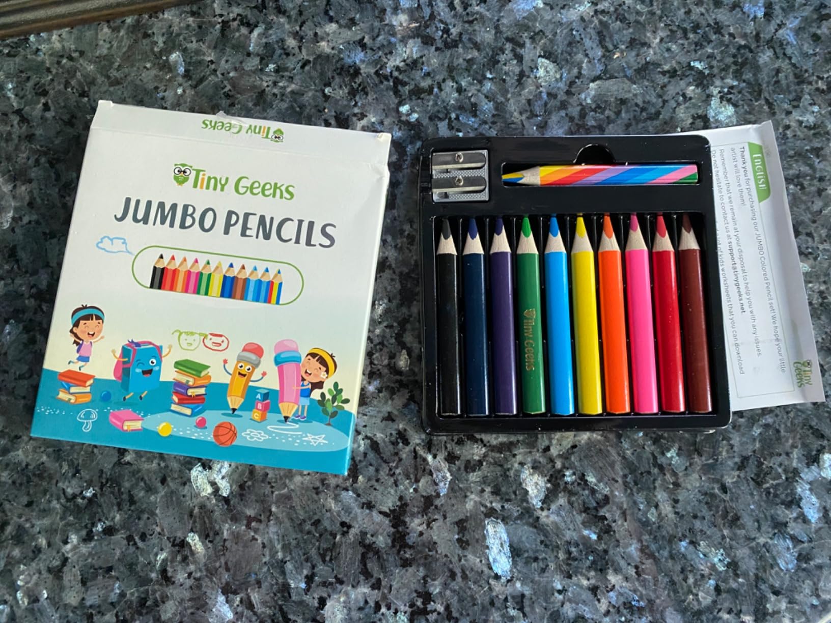 Jumbo Fat Triangle Colored Pencils for Kids, Toddler Pencils Set of 11 customer photo 1