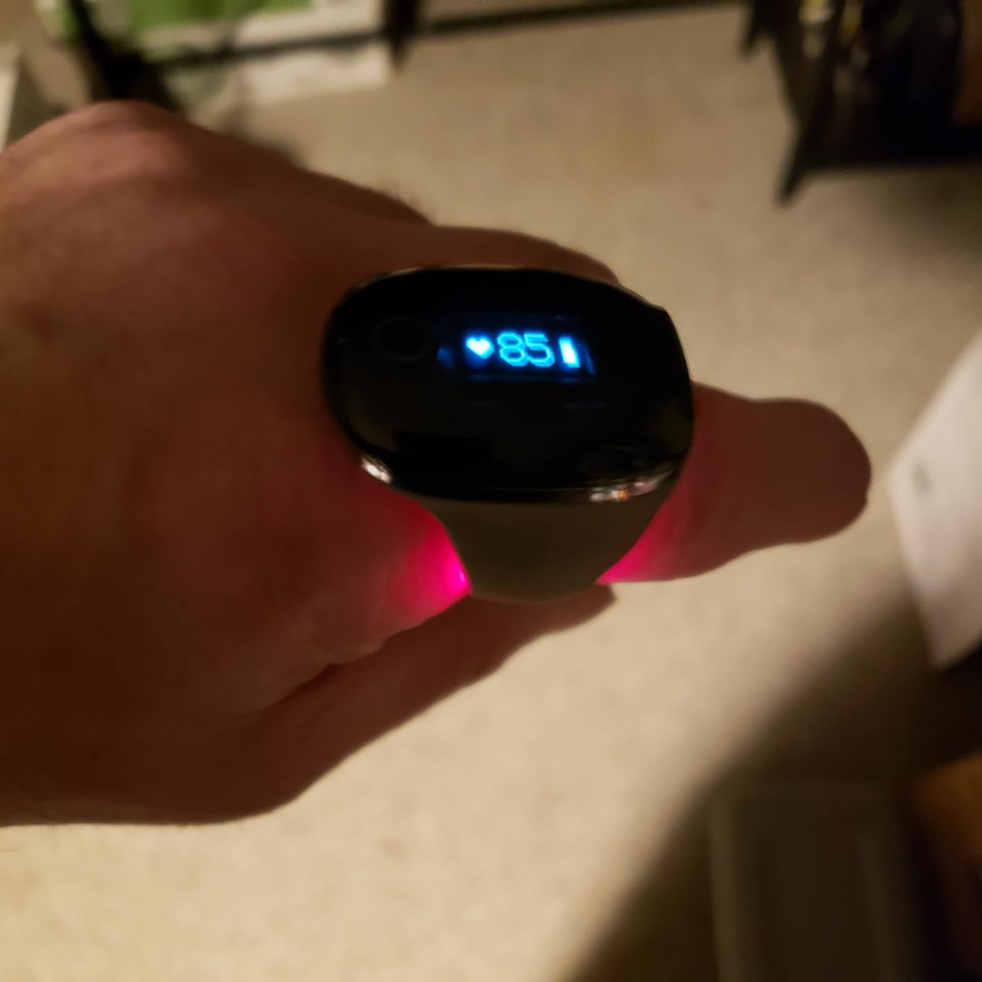 Wellue O2Ring-S Oxygen Monitor with Vibration Reminder, Bluetooth Pulse Oximeter Tracks SPO2 and Pulse Rate, 24 hrs Battery Life, 4*10 Hours Built-in Memory, Rechargeable Pulse Ox with Free PC & APP customer photo 2