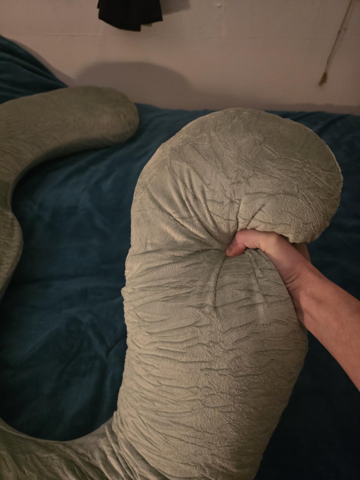 Cute Castle Pregnancy Pillows, Soft U-Shape Maternity Pillow with Removable Cover - Full Body Pillows for Adults Sleeping - Pregnancy Must Haves - Jumbo 57 Inch - Grey customer photo 1