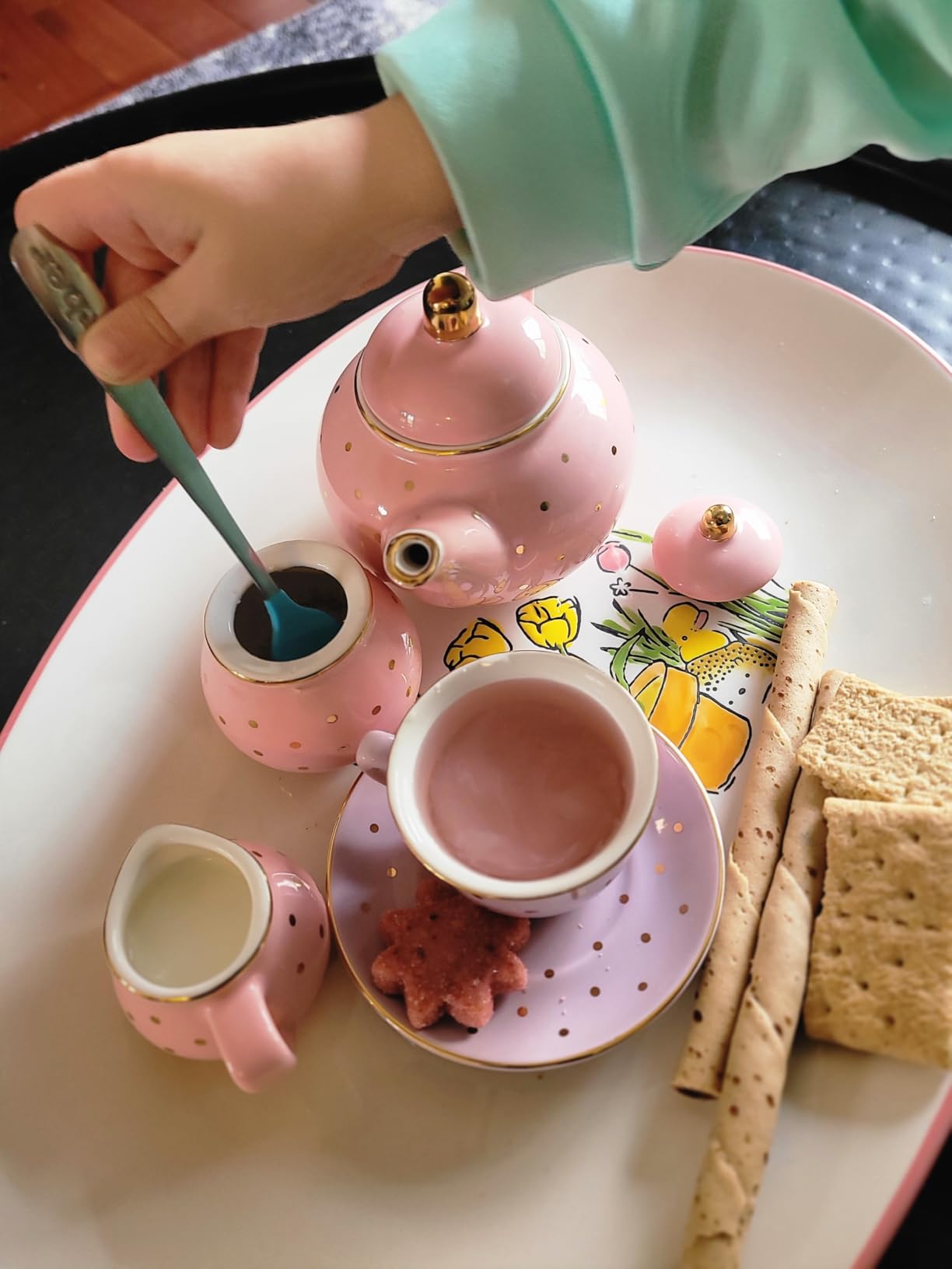 Giggle & Honey® Porcelain Tea Party Set for Girls customer photo 1