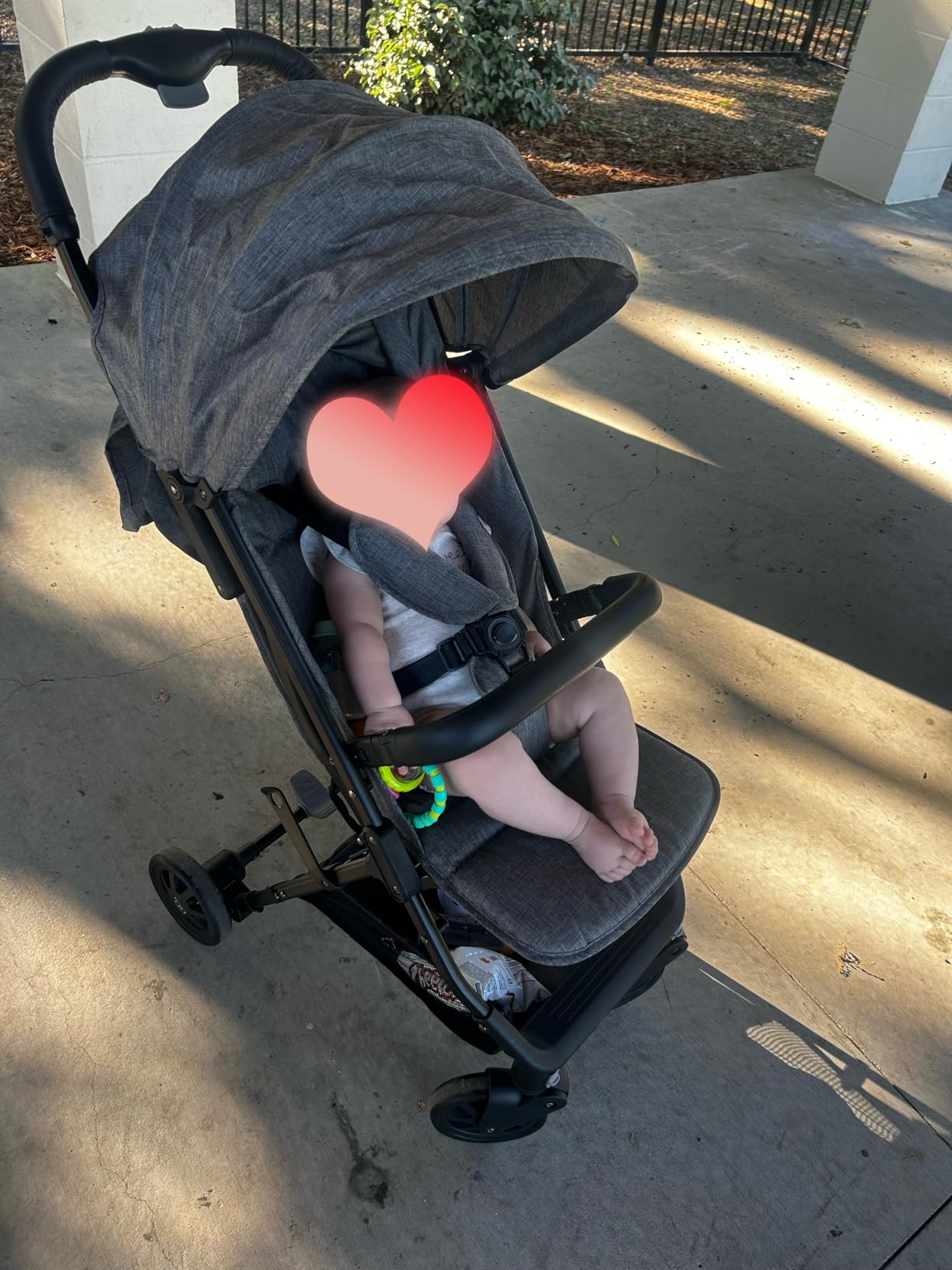 Lightweight Travel Stroller for Baby & Toddlers - Easy Fold & Compact Stroller with Canopy, Storage Basket, Multi-Position Recline & Convenient One-Hand Fold (Grey) customer photo 2