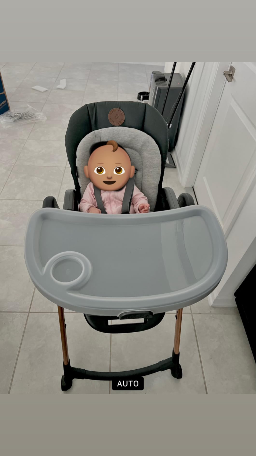 Maxi-Cosi Minla 6-in-1 High Chair for Babies & Toddlers, Portable Foldable Highchair, EcoCare Fabric, 9 Heights, 5 Reclines, 4 Tray Positions, Classic Oat customer photo 1