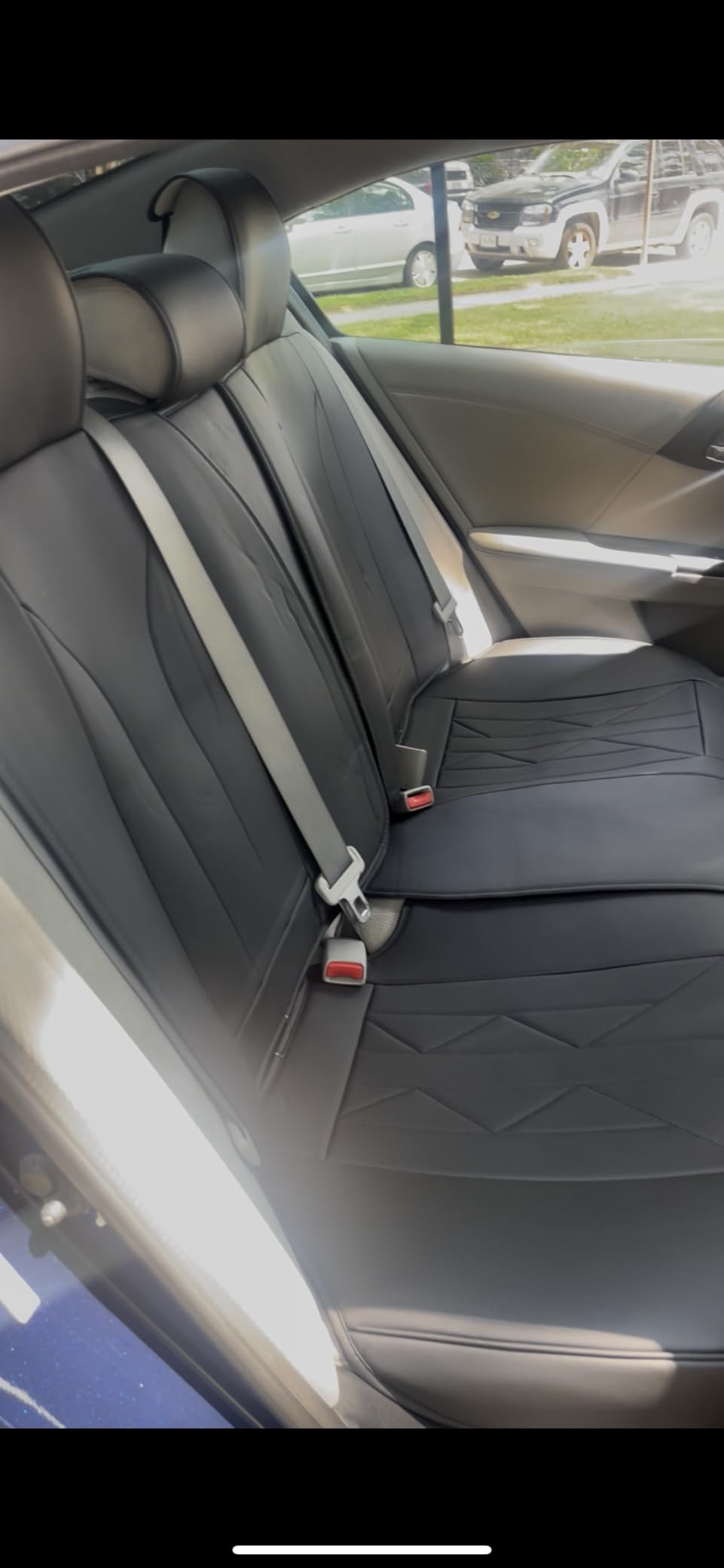 HChengkikz Nappa Leather Car Seat Covers Full Set, Car seat Protector 5 Seats, Waterproof Car Seat Cushion, Universal Automotive Seat Covers Fit for SUV Truck Pick-up Sedan, Front and Rear customer photo 1