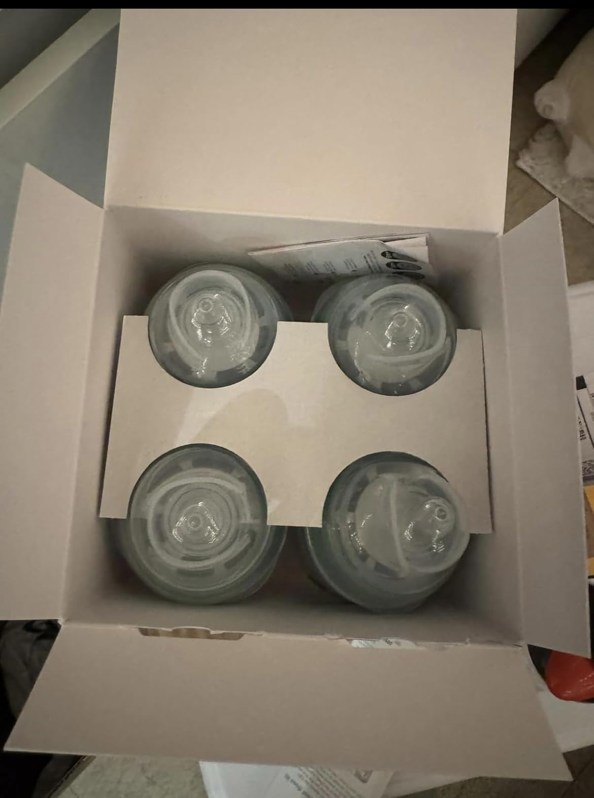 Tommee Tippee Advanced Anti-Colic 5 oz BPA Free Baby Bottles, Newborn 0+ Months, Slow Flow Breast-Like Nipple, Unique Design Keeps Air Away from Milk and Baby, Clear, Pack of 2 customer photo 2