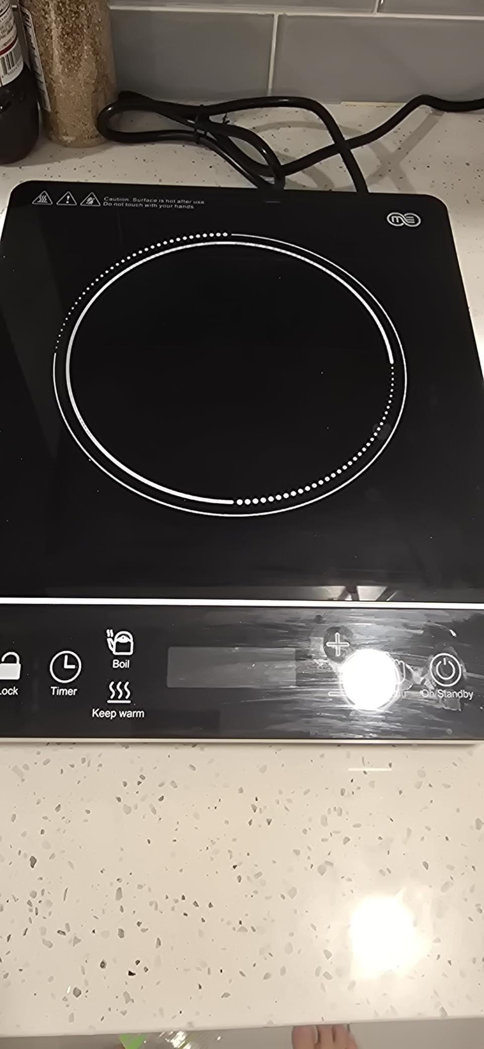 OMEO Portable Induction Cooktop Hot Plate Countertop Burner 1800 Watts Induction Burner with LCD Sensor Touch, LED Display, 10 Temperature Levels, Child Safety Lock, Auto Shutoff Function customer photo 1