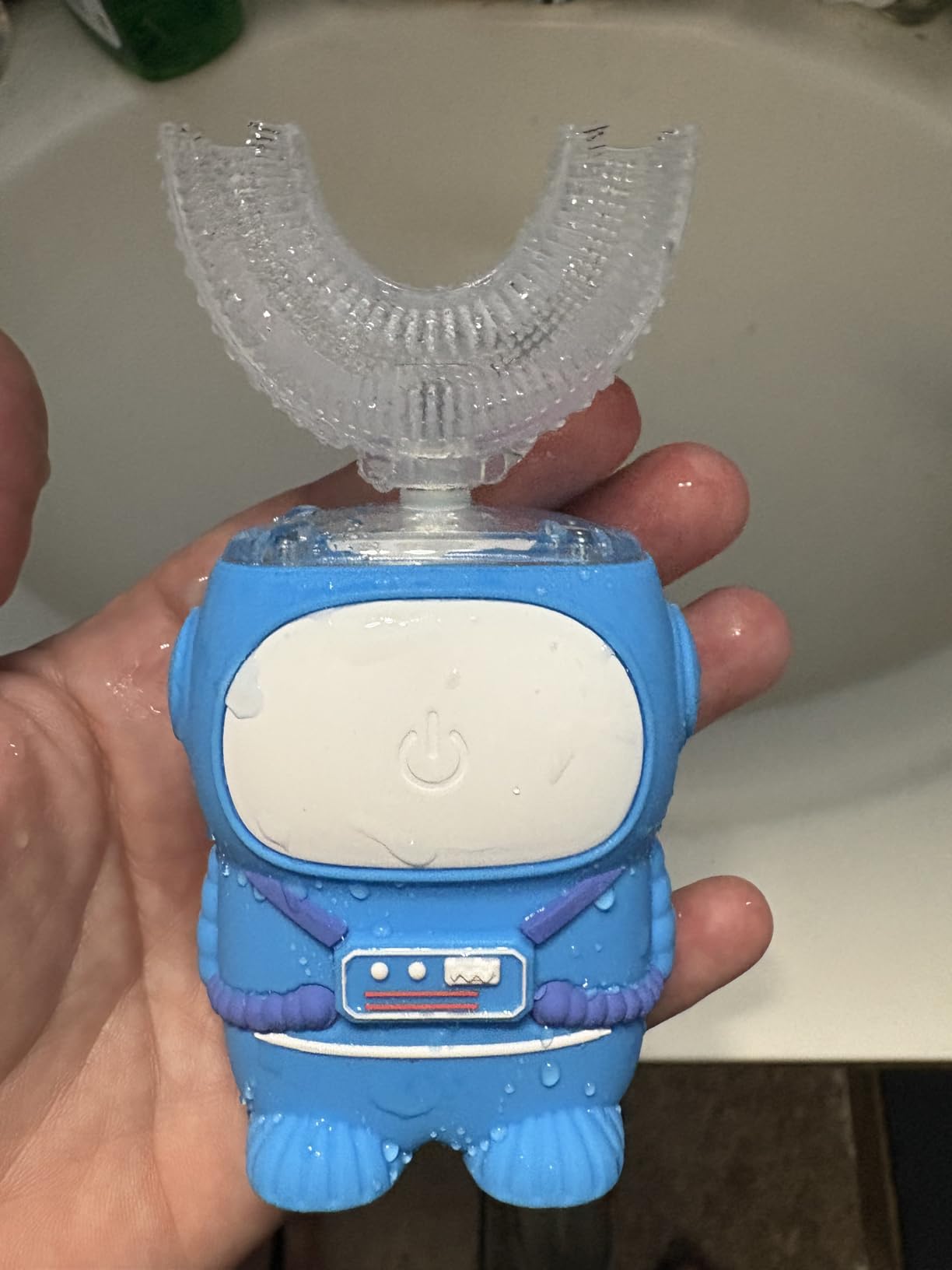 RexCodar Ultrasonic Kids U Shaped Electric Toothbrush,4 Brush Head,Age 6-12 customer photo 1