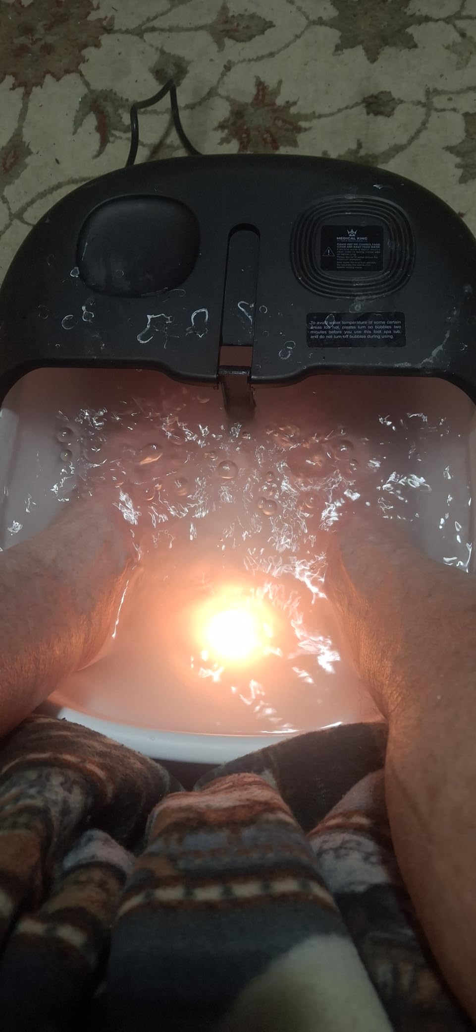 Medical king Foot Spa with Heat and Massage and Jets Includes A Remote Control A Pumice Stone Collapsible Foot Spa Massager with Heat and Massage Bubbles and Vibration customer photo 1