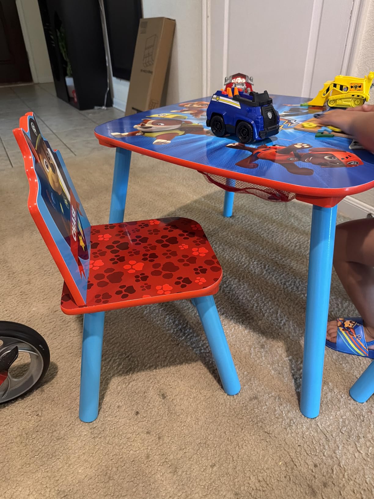 Delta Children Bluey Kids Table and Chair Set with Storage (2 Chairs Included) - Greenguard Gold Certified - Ideal for Arts & Crafts, Snack Time, Homeschooling, Homework & More, Blue customer photo 1