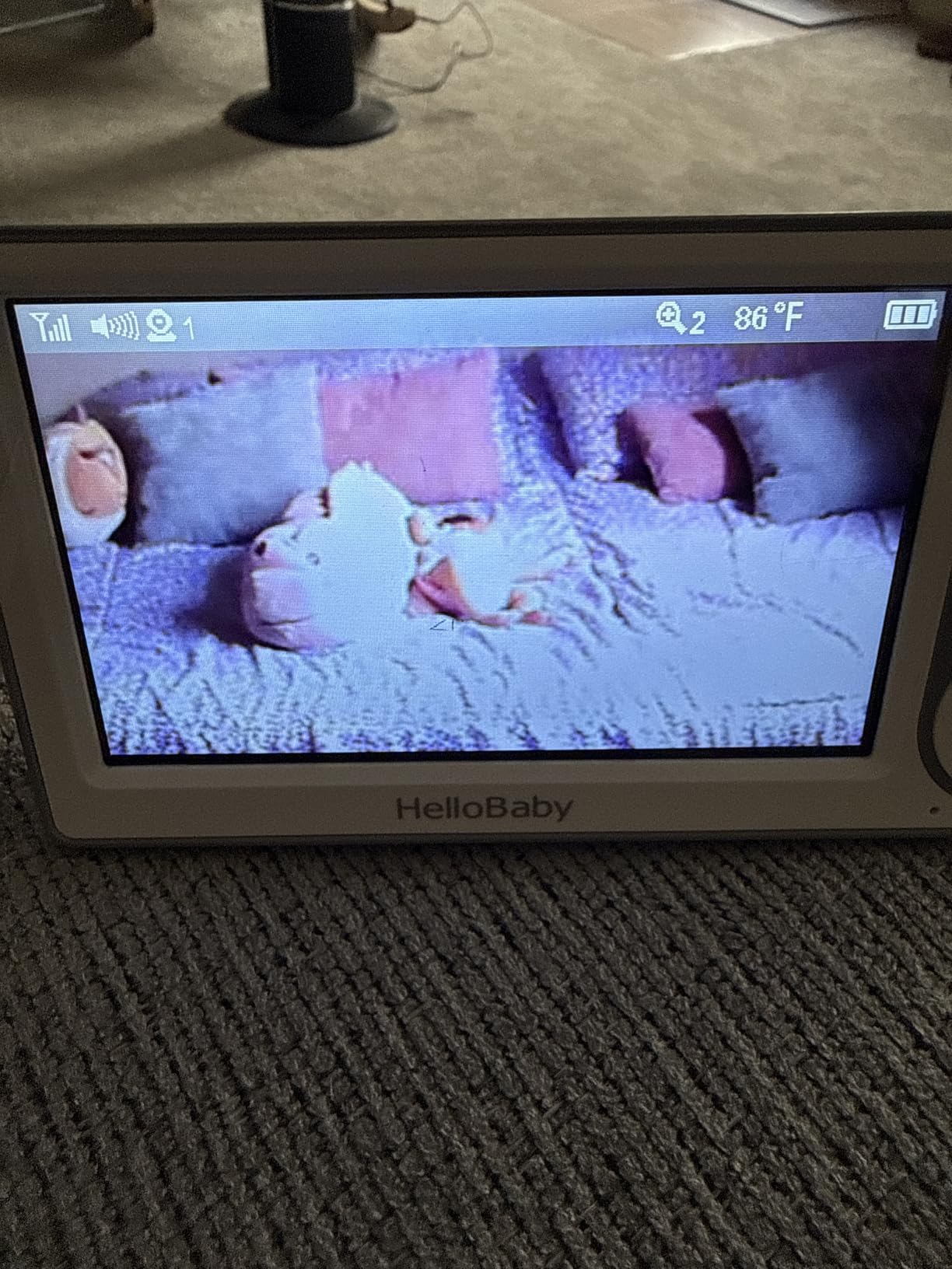HelloBaby 4.3'' Video Baby Monitor No WiFi, 30 Hours Battery | Remote Pan-Tilt-Zoom, Baby Monitor with Camera and Audio, Night Vision, ECO Mode, Two-way Talk, 8 Lullabies, 1000ft Range customer photo 1