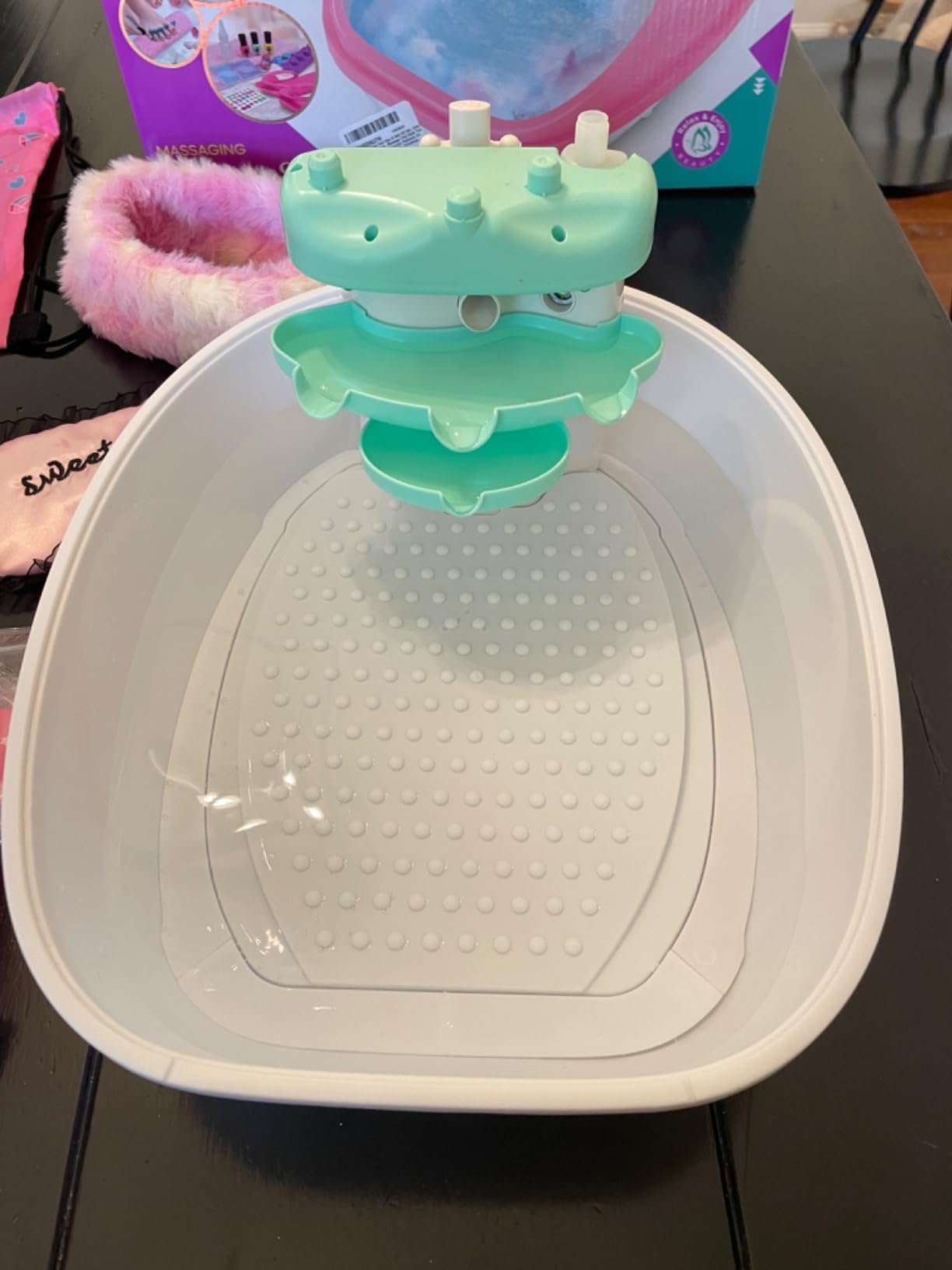 Kids Foot Spa & Nail Kit Set, Kids Spa Day Kit for Girls, Massage Foot Soak Tub and Nail Dryer, Toys Manicure Pedicure Art Salon Girl Gift for 5 6 7 8-12, Christmas Birthday Gifts customer photo 2