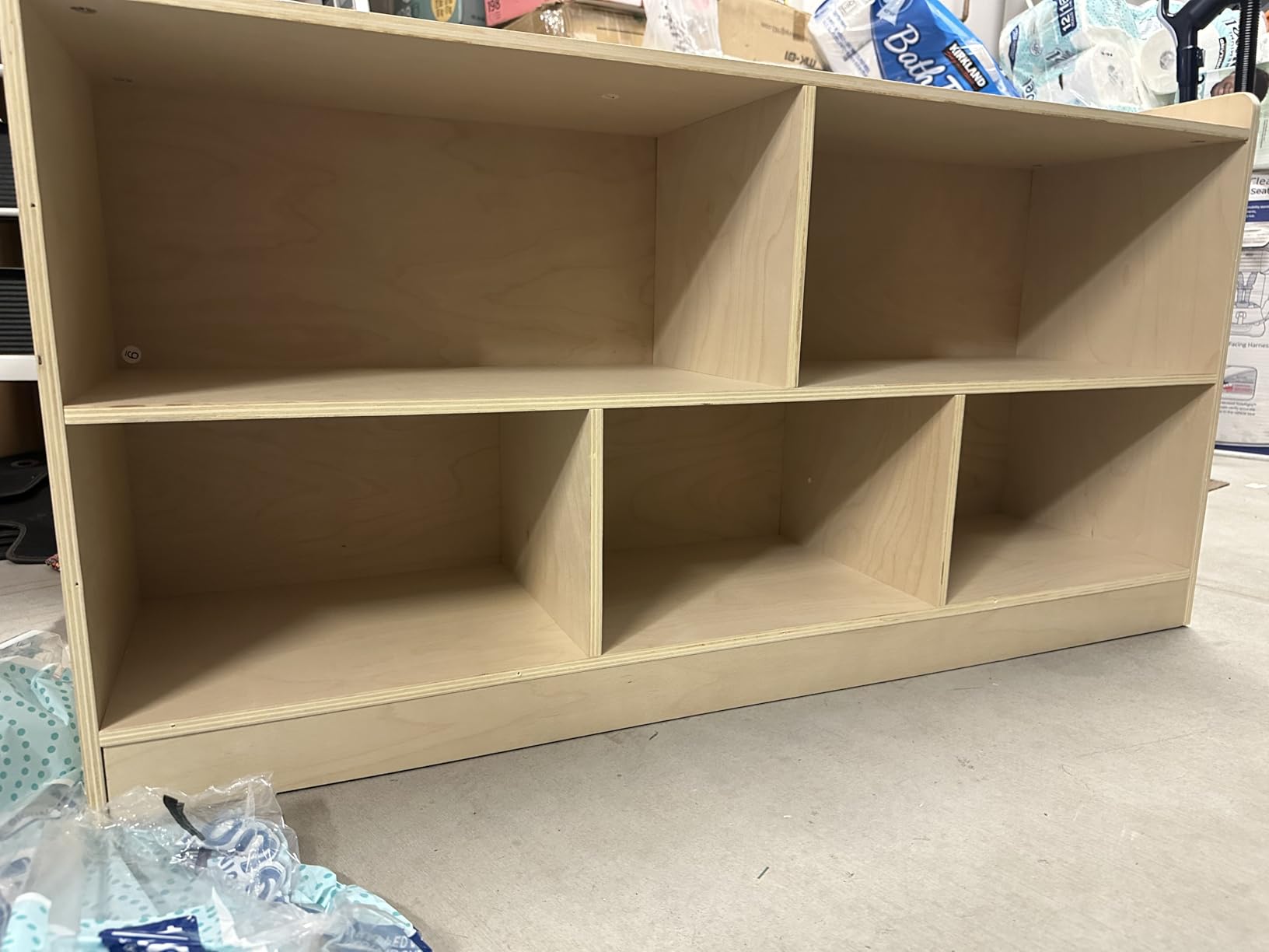 Montessori Shelf, Wooden Toy Storage Organizer for Books Toys, 2 Shelf Bookcase, 5-Section Storage Cabinet, Toddler Book Shelf for Kids Rooms, Playroom, Nursery, Kindergarten (Natural) customer photo 1