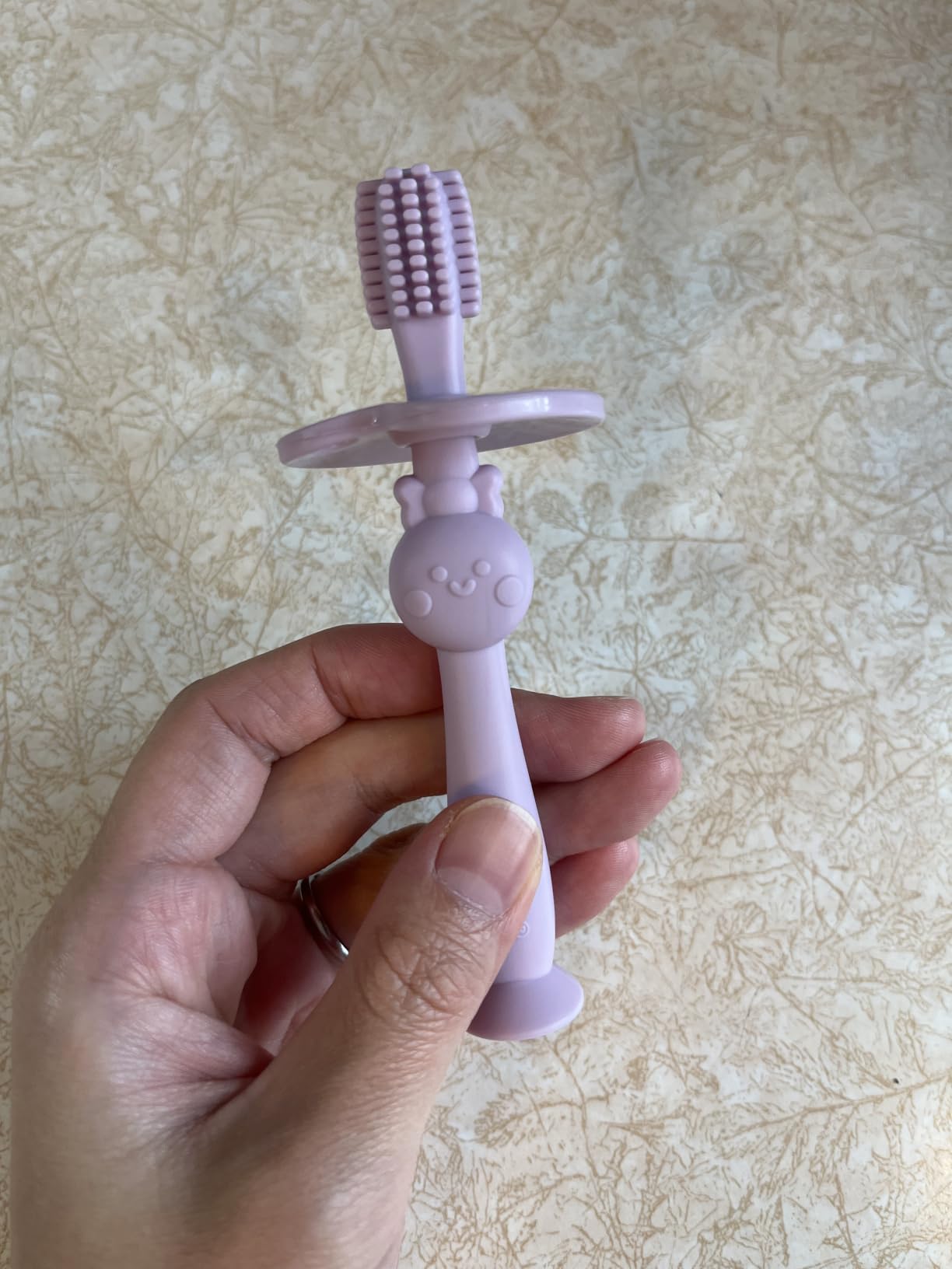 haakaa 360° Baby Toothbrush with Suction Base - Steel Blue customer photo 1