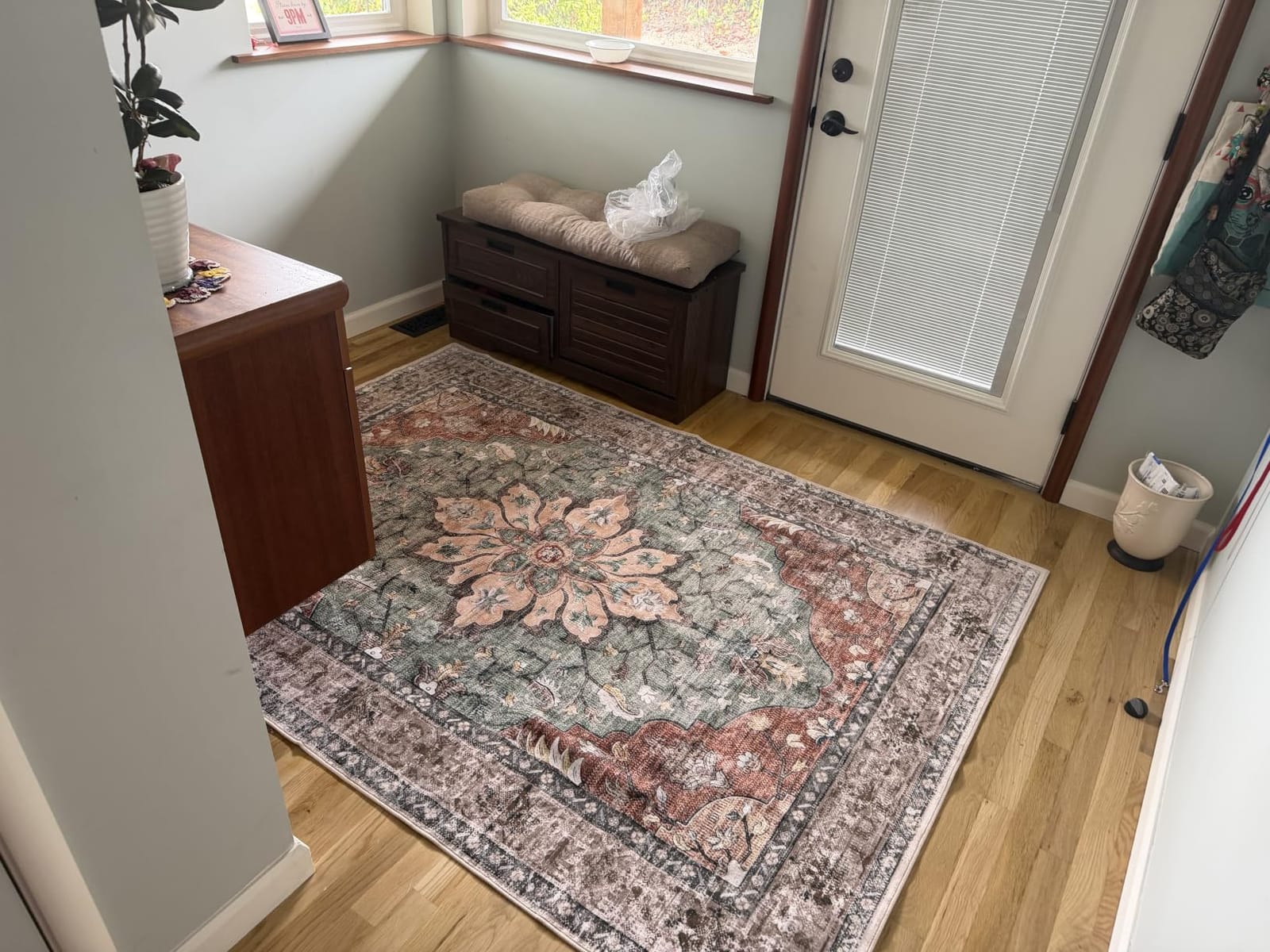 RELEANY Washable Area Rug, 5'x7', Pink customer photo 1