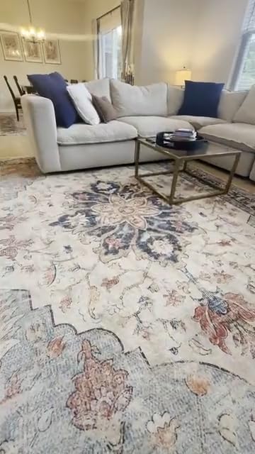 RELEANY Washable Area Rug, 5'x7', Pink customer photo 2