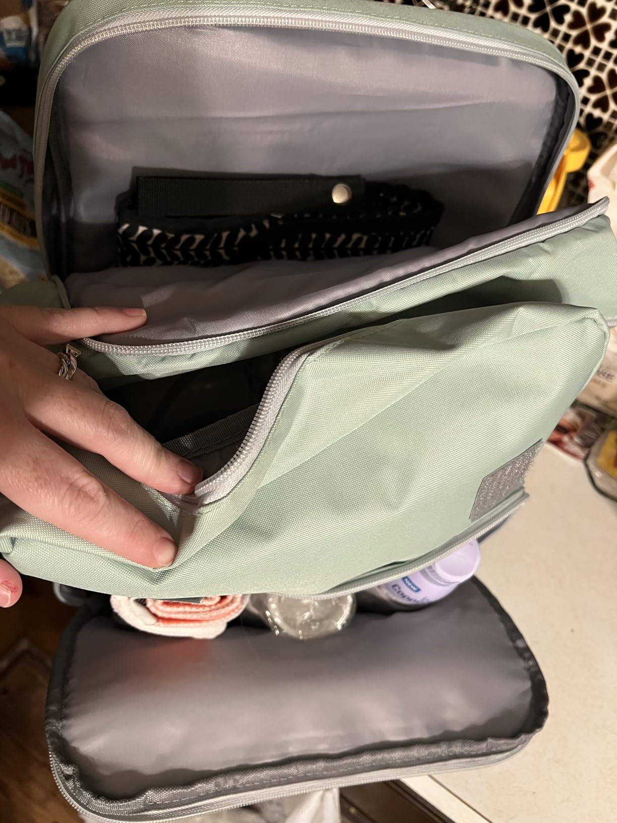 Baby Shower Gifts for Mom - Diaper Bag Backpack - 16 Organizer Pockets Baby Diaper Bag w/ Insulated Bottle Holders & Wipes Pocket, Large Capacity Baby Bag Backpack - Waterproof & Easy to Clean, Purple customer photo 1