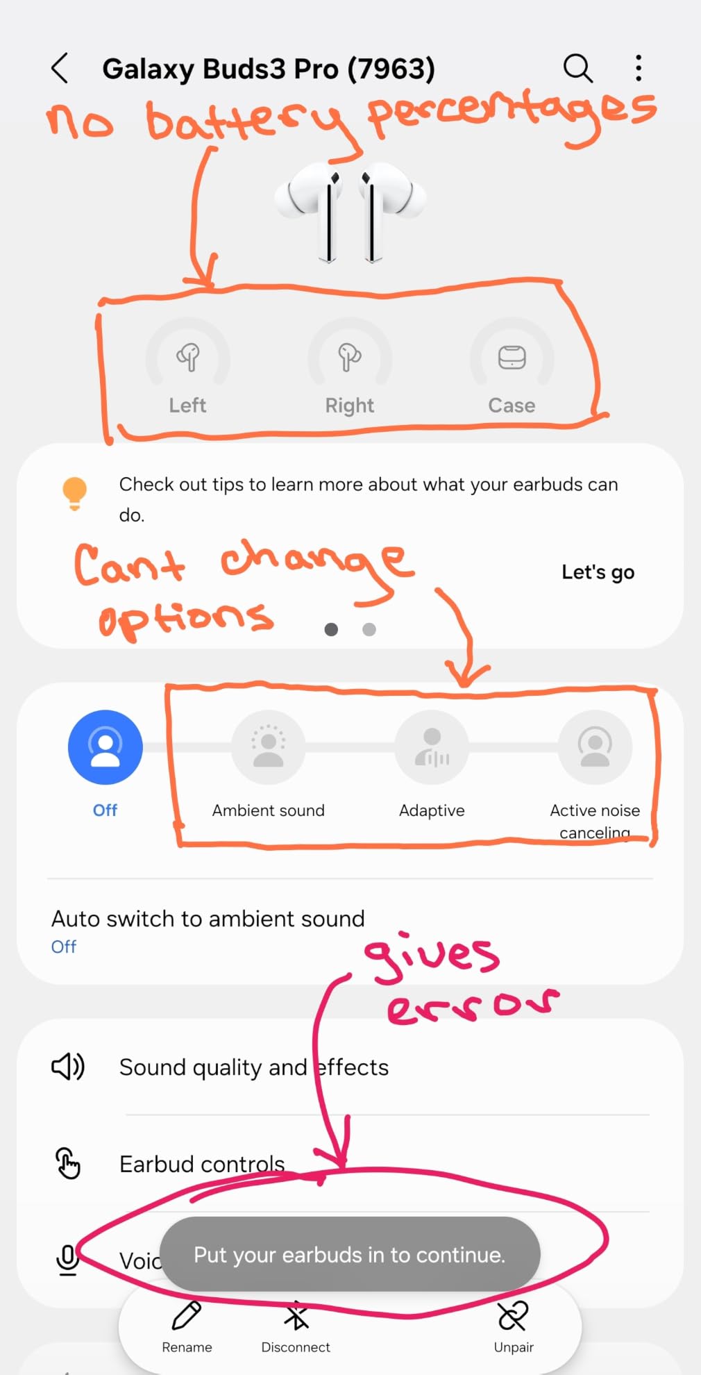 SAMSUNG Galaxy Buds3 Pro (2024, ANC) Water Resistant, AI Real-Time Language Interpreter, True Wireless Bluetooth 5.4 Earbuds, Hi-Fi, Noise Cancelling, Touch Control, International Model R630 (Silver) customer photo 2