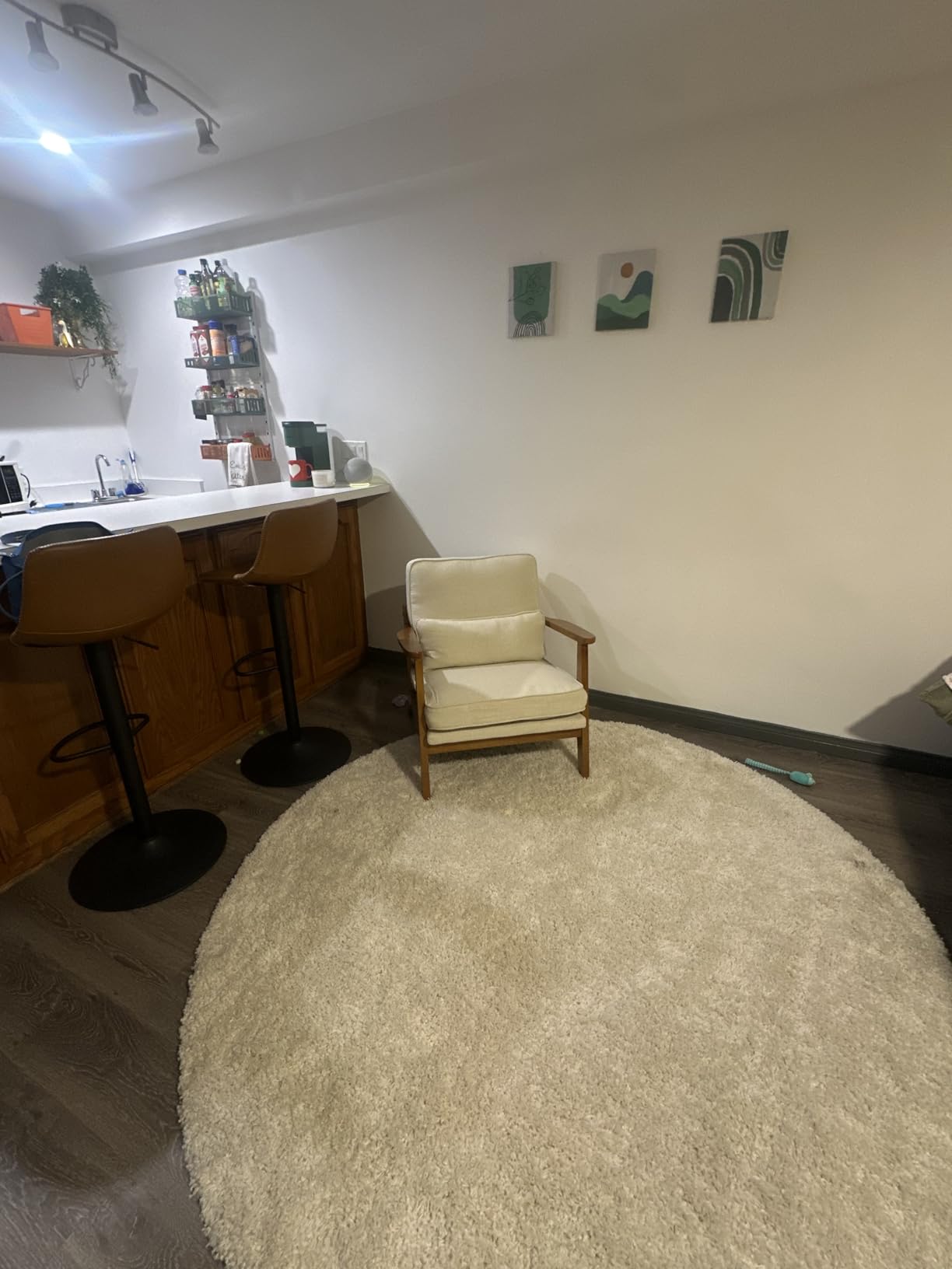 Karl home Mid-Century Lounge Accent Chair, Green customer photo 2
