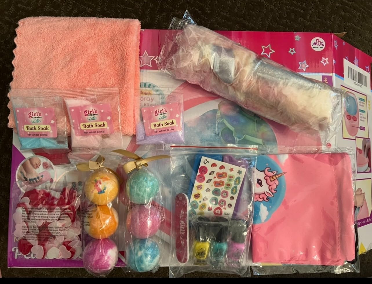 Kids Foot Spa Kit for Girls Ages 6-12, Nail Art Set, Birthday Gift customer photo 1